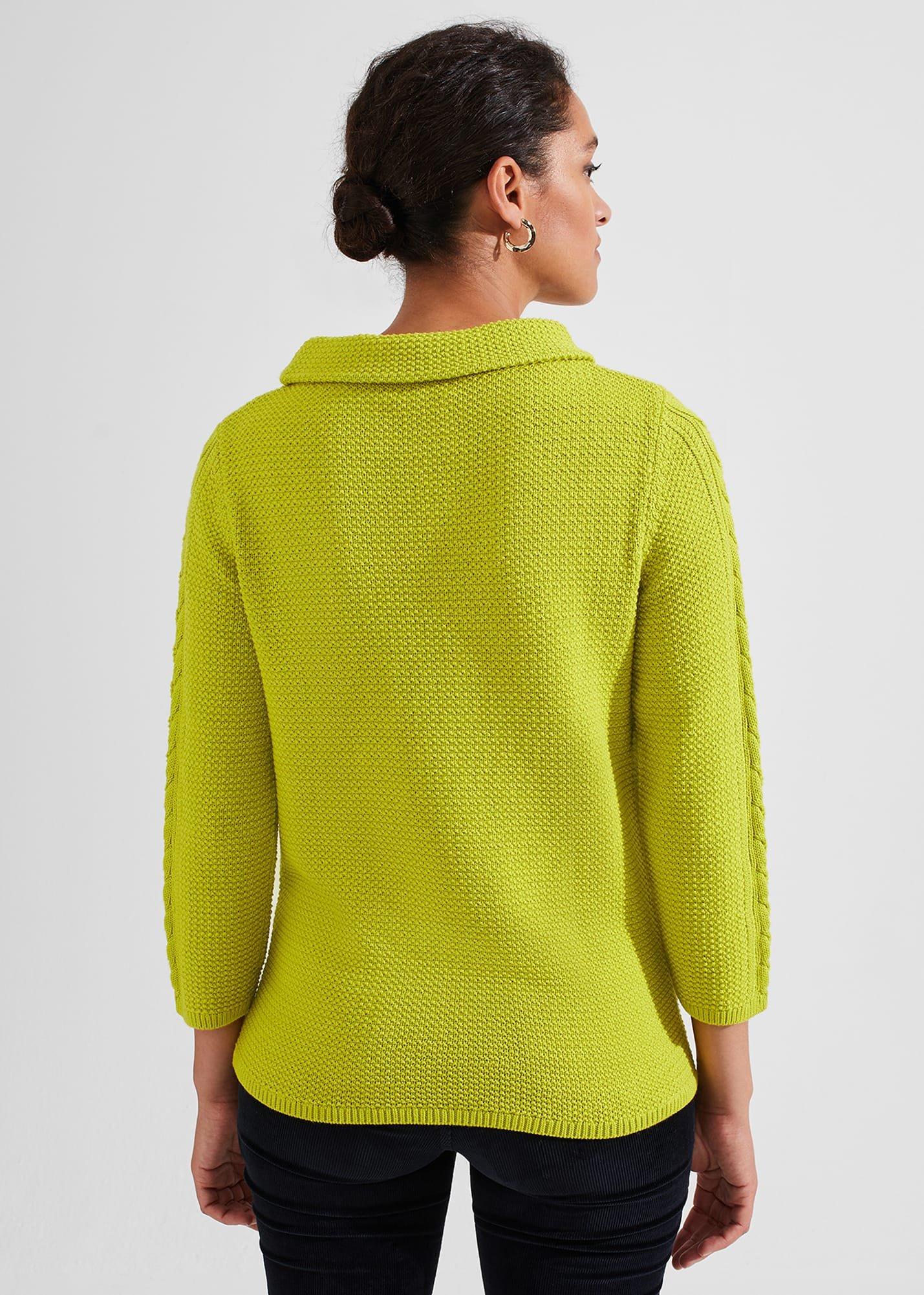 Camilla Cotton Jumper, Lime, hi-res