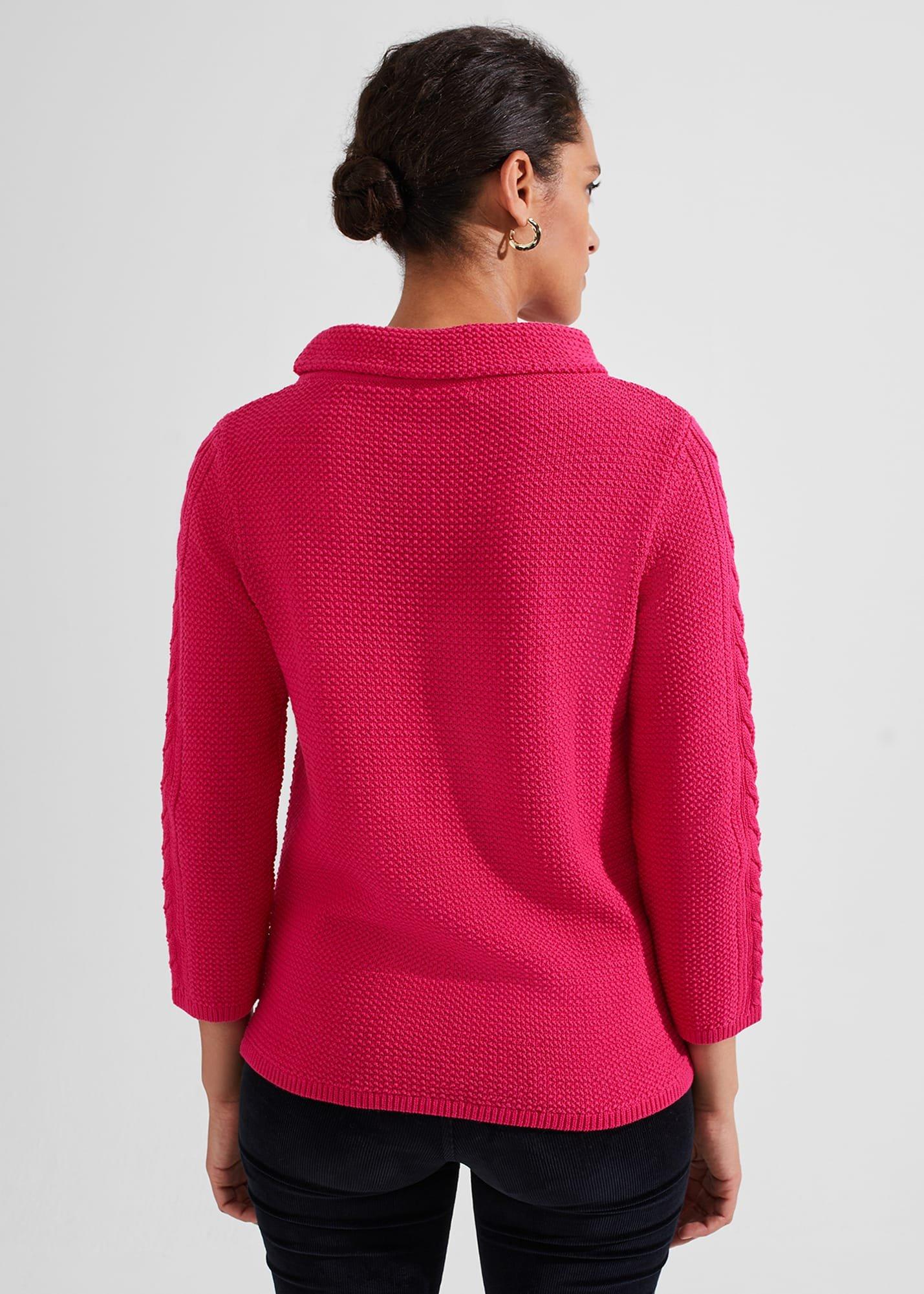 Camilla Cotton Jumper, Sapphire Pink, hi-res