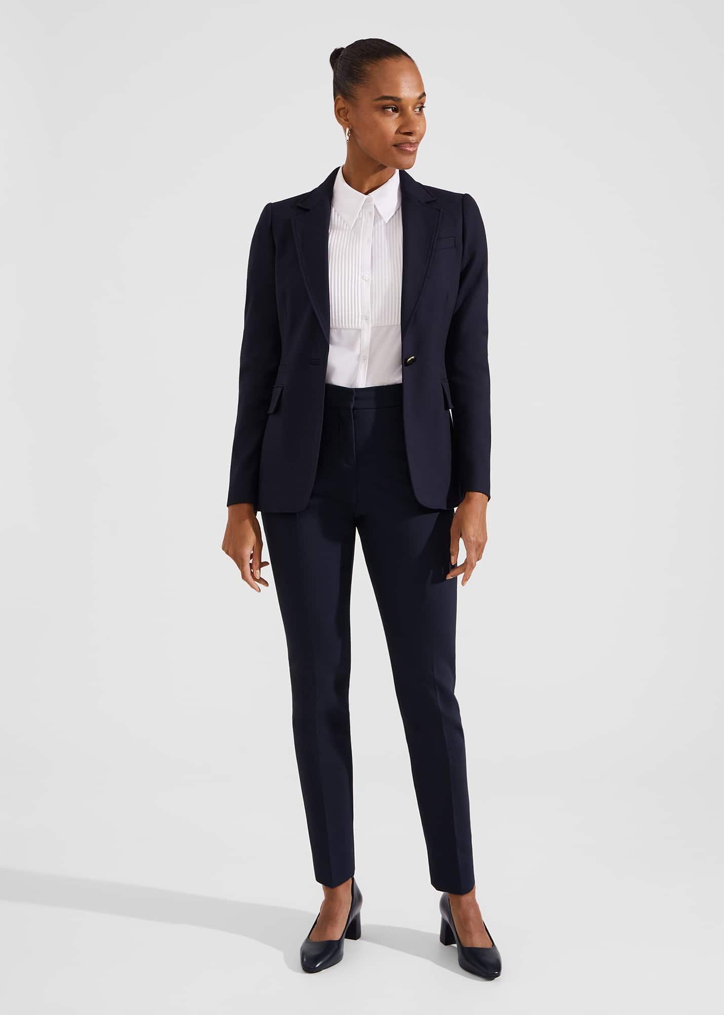 Clemmi Court Shoes, Navy, hi-res