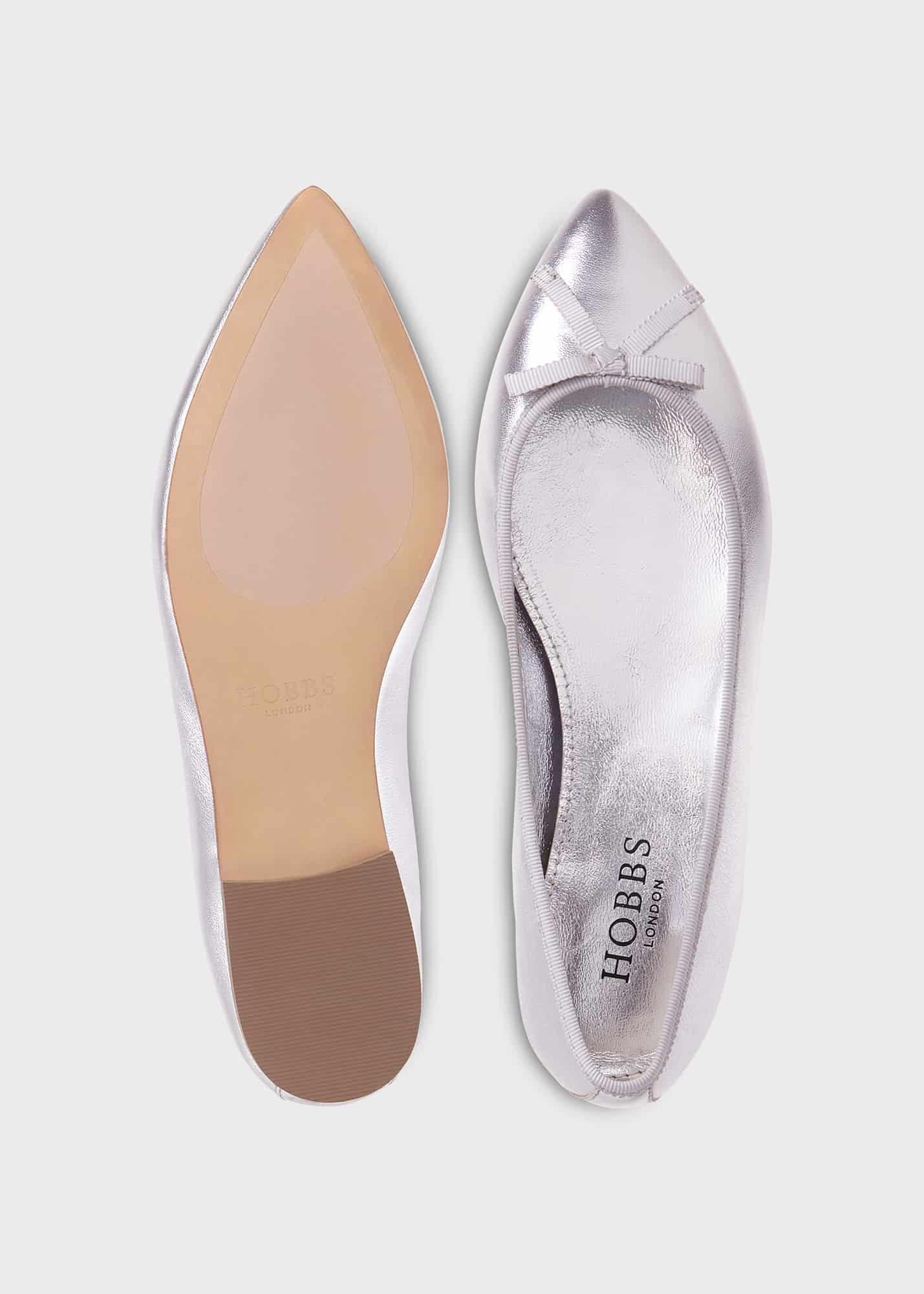Nikita Ballet Flats, Silver, hi-res