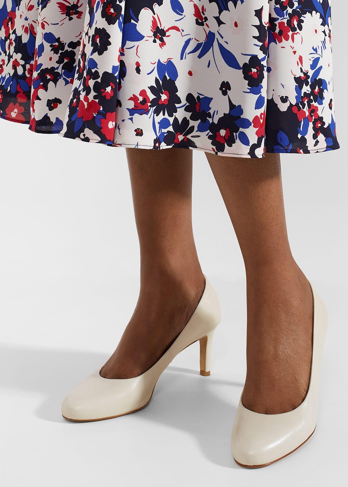 Lizzie Leather Courts, Ivory, hi-res