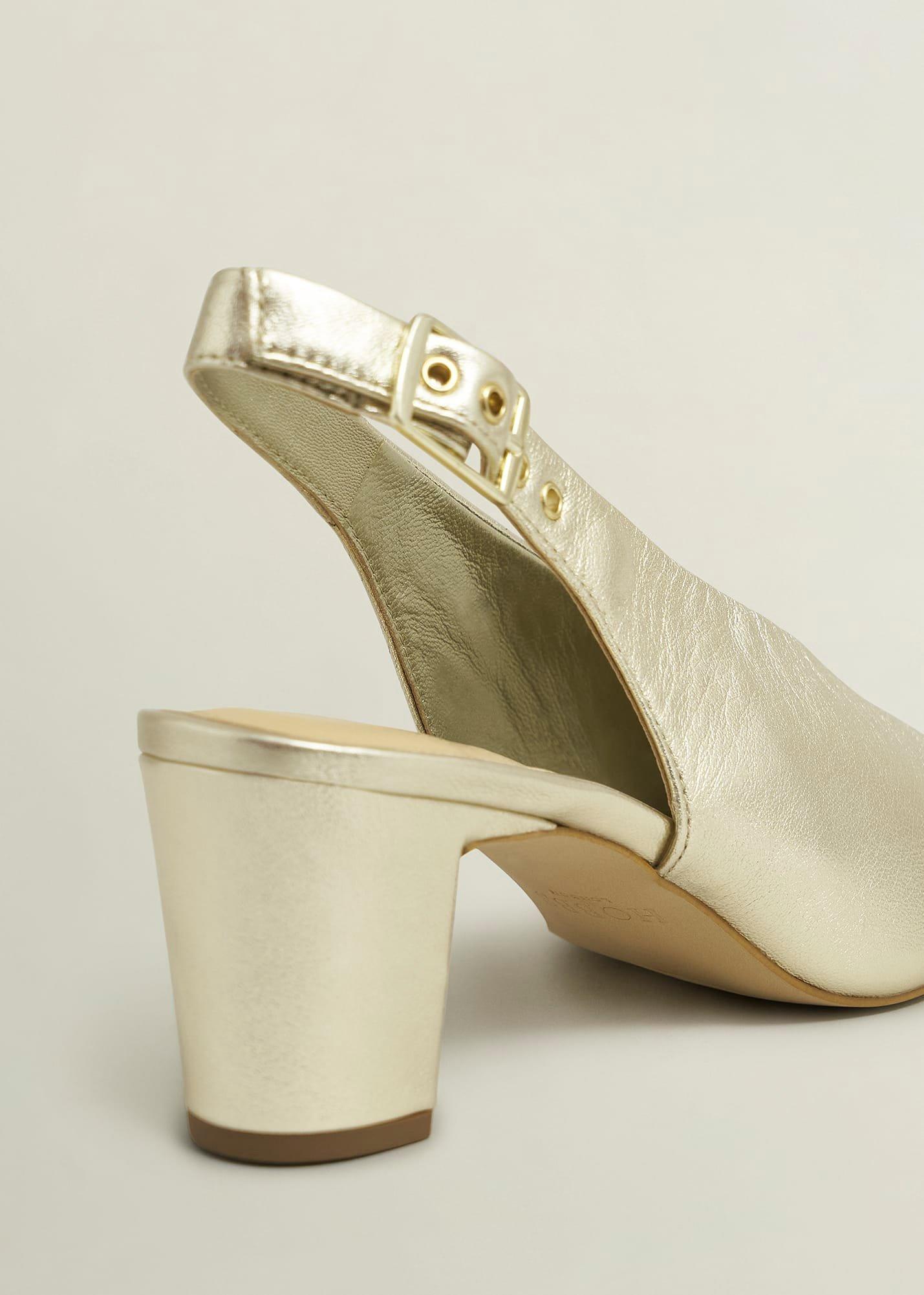 Kali Leather Sandals, Gold, hi-res