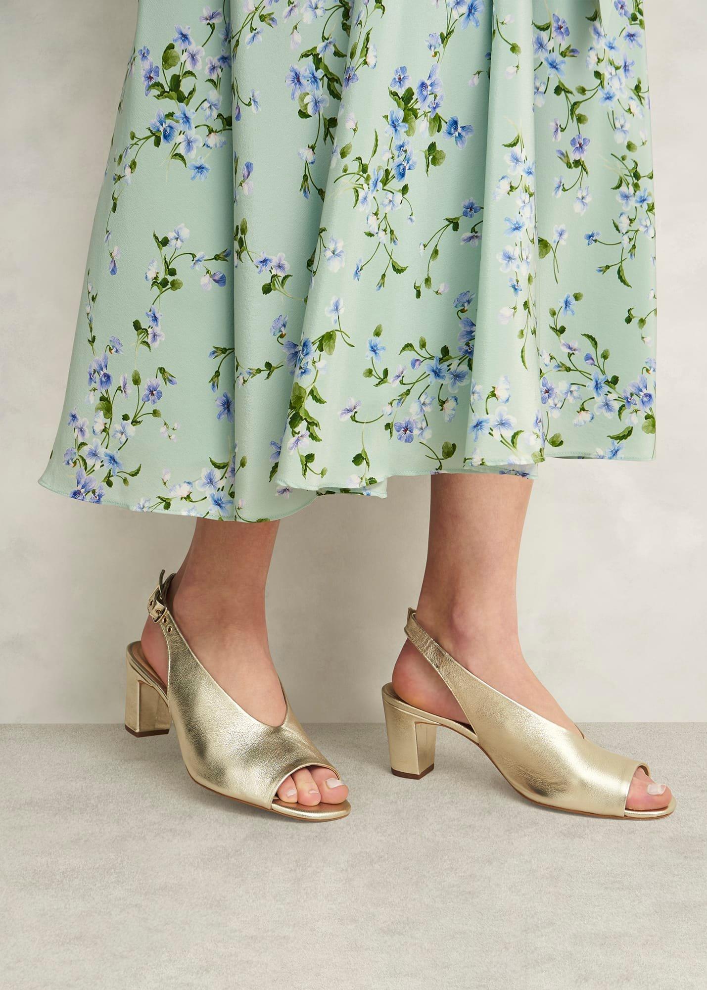 Kali Leather Sandals, Gold, hi-res