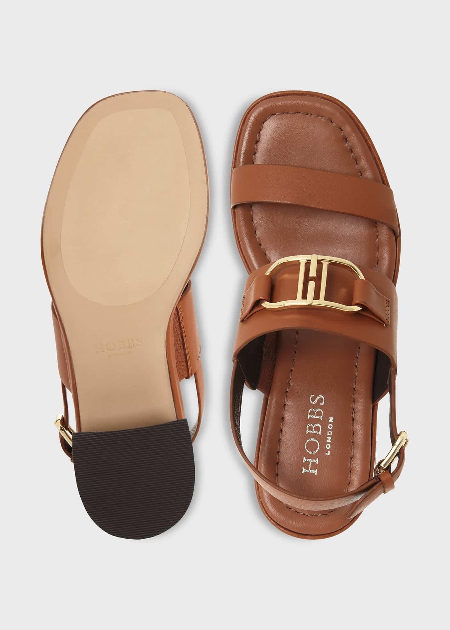 Nell Heeled Sandal, Tan, hi-res