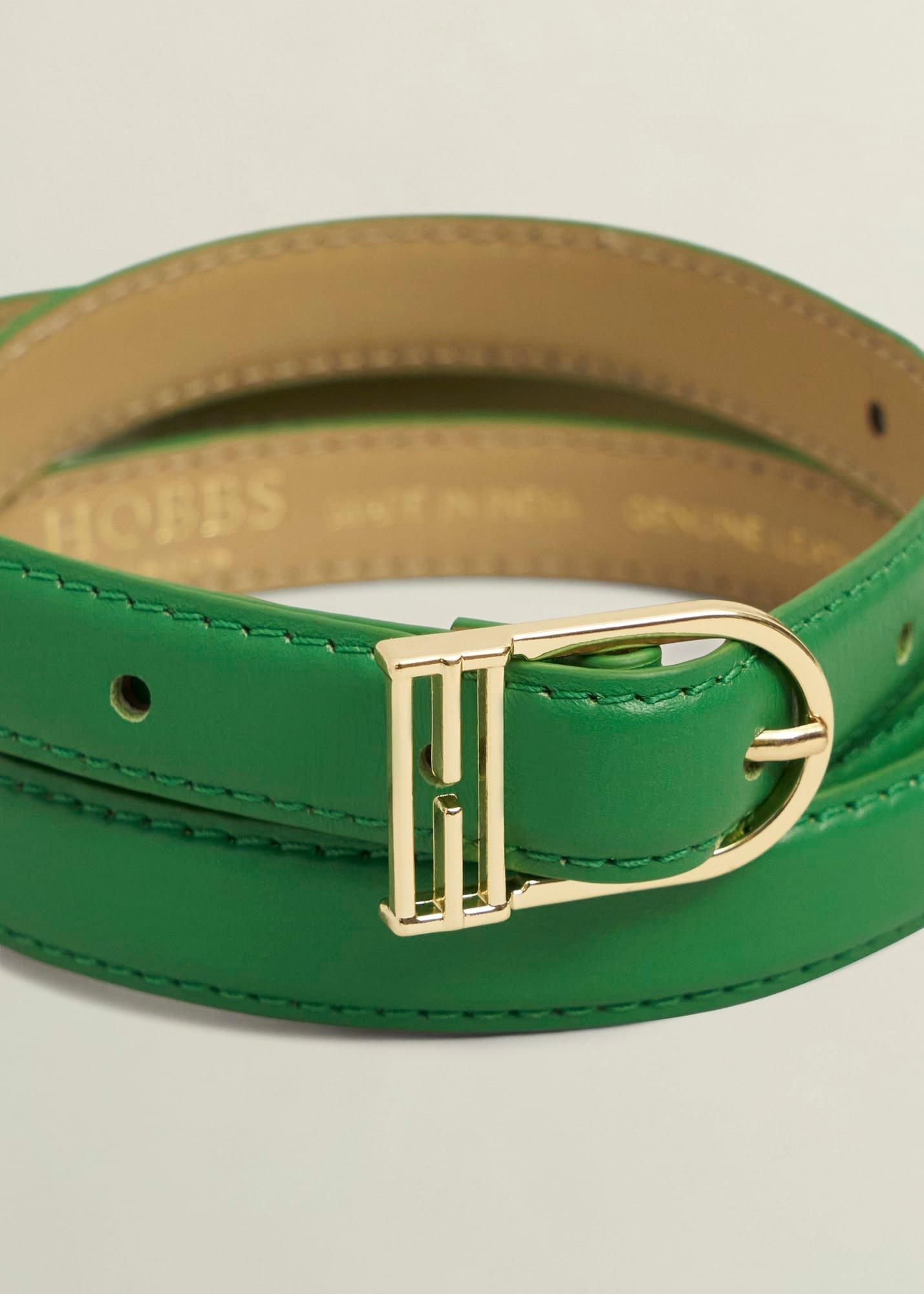 Carmina Leather Hip Belt, Laurel Green, hi-res