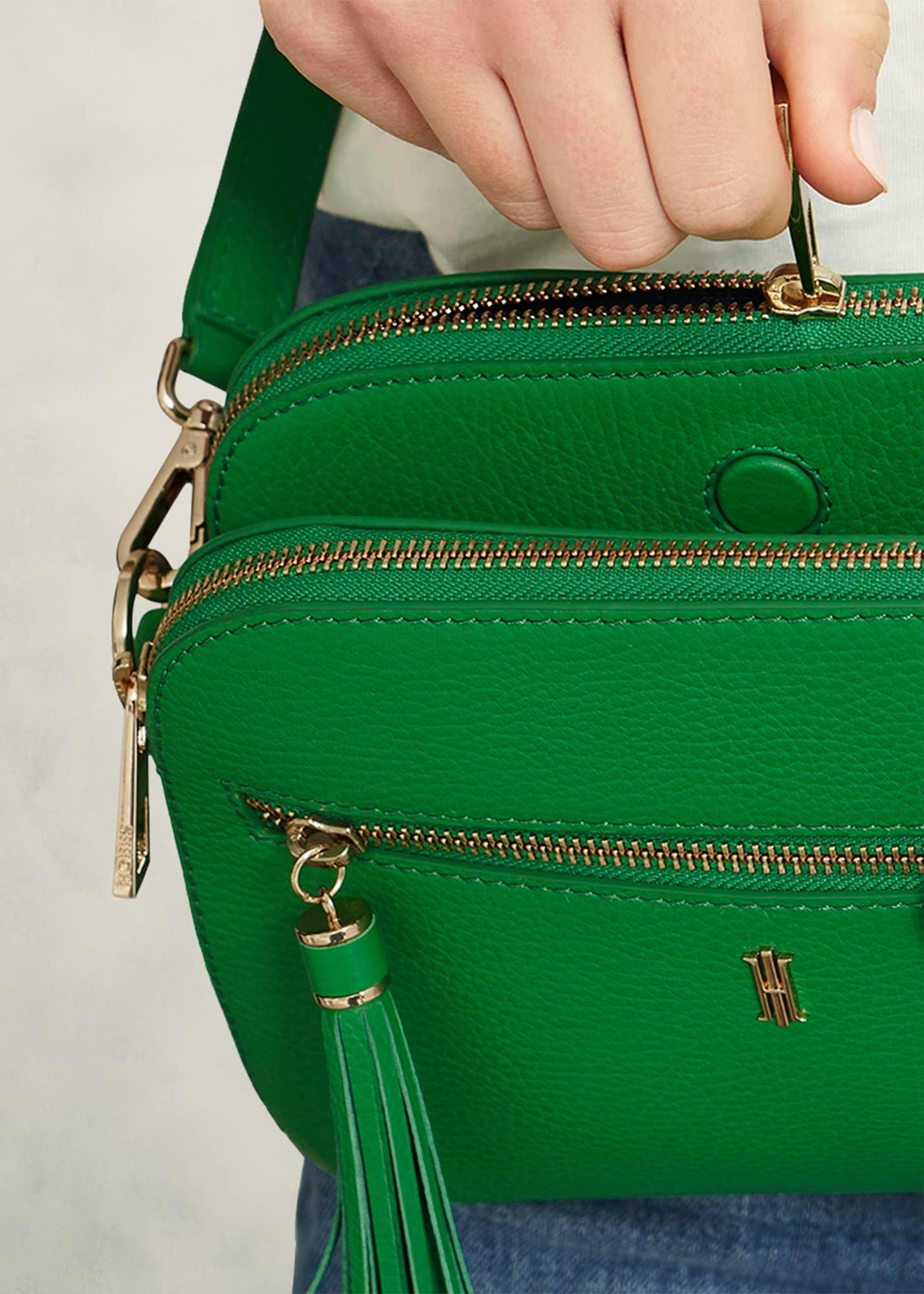 Carlton Leather Crossbody Bag, Laurel Green, hi-res