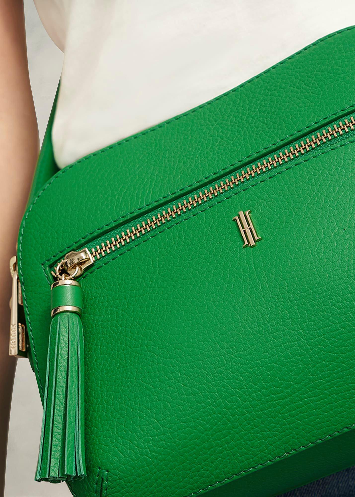Carlton Leather Crossbody Bag, Laurel Green, hi-res