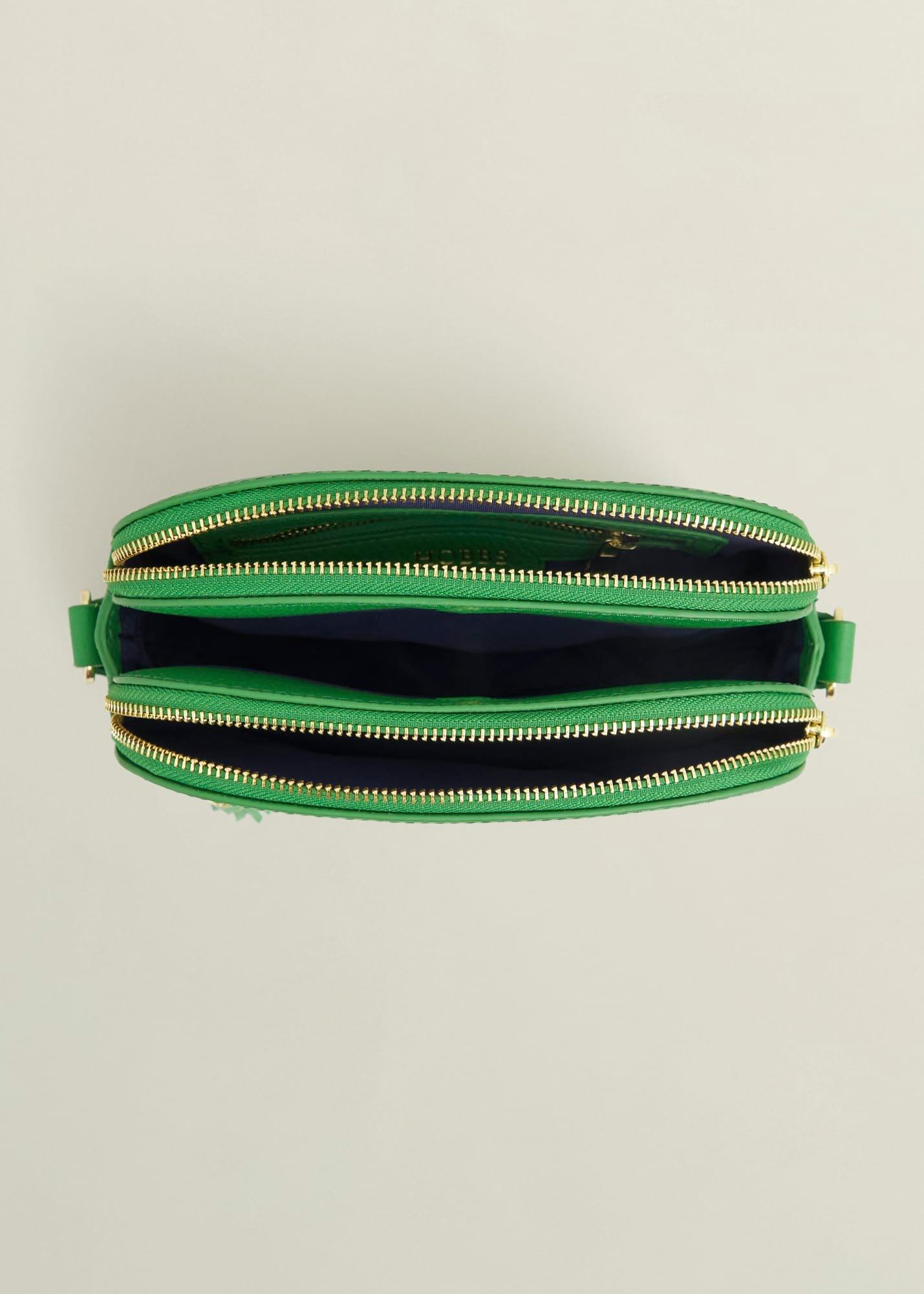Carlton Leather Crossbody Bag, Laurel Green, hi-res
