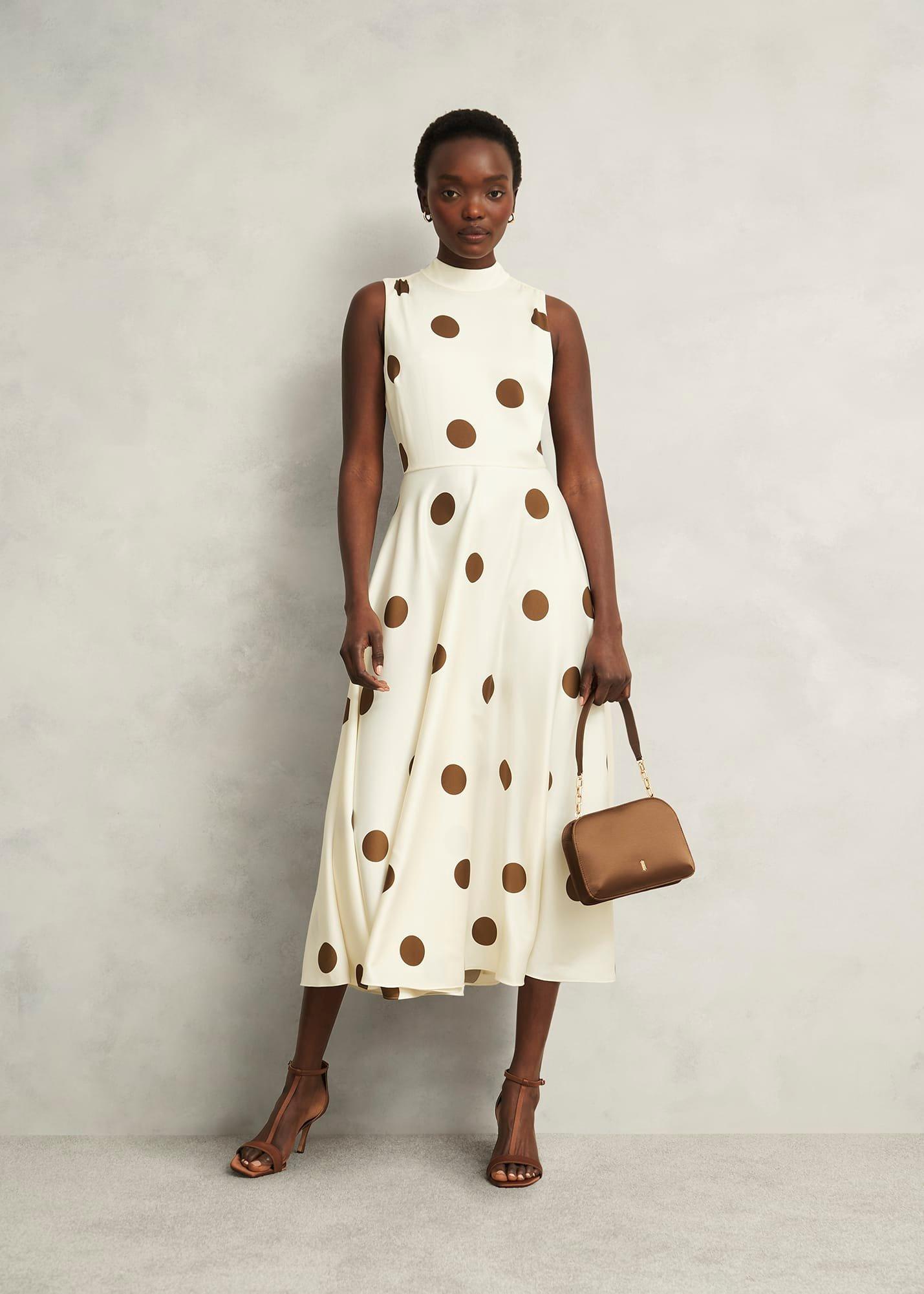 Milan Satin Clutch Bag, Medlar Brown, hi-res