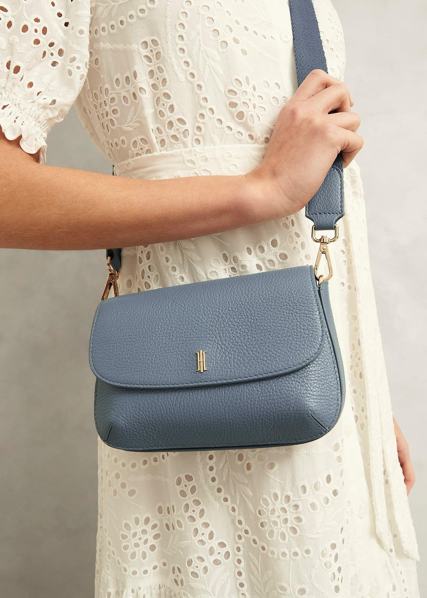 Berwick Leather Crossbody Bag, Cornflower Blue, hi-res
