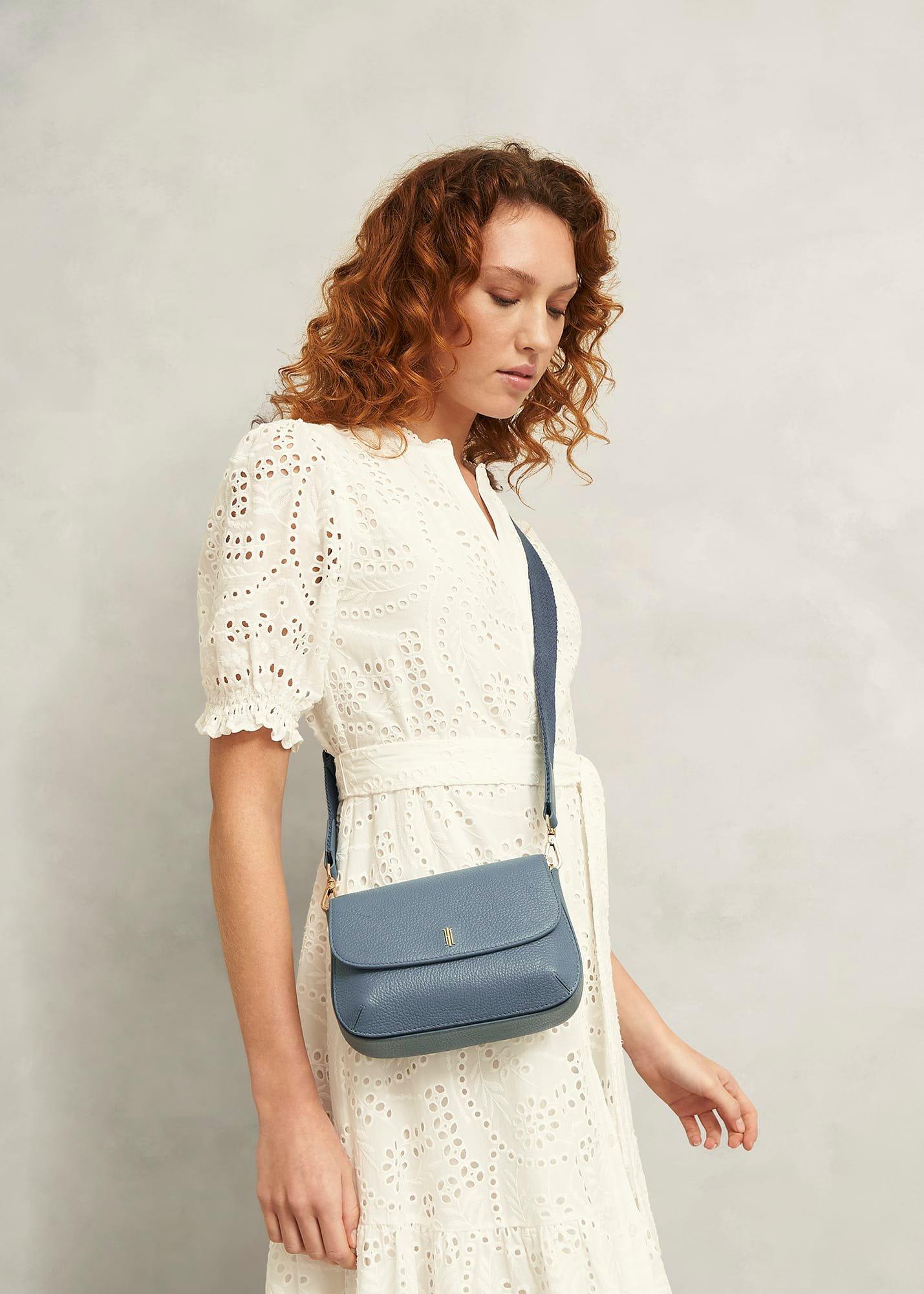 Berwick Leather Crossbody Bag, Cornflower Blue, hi-res