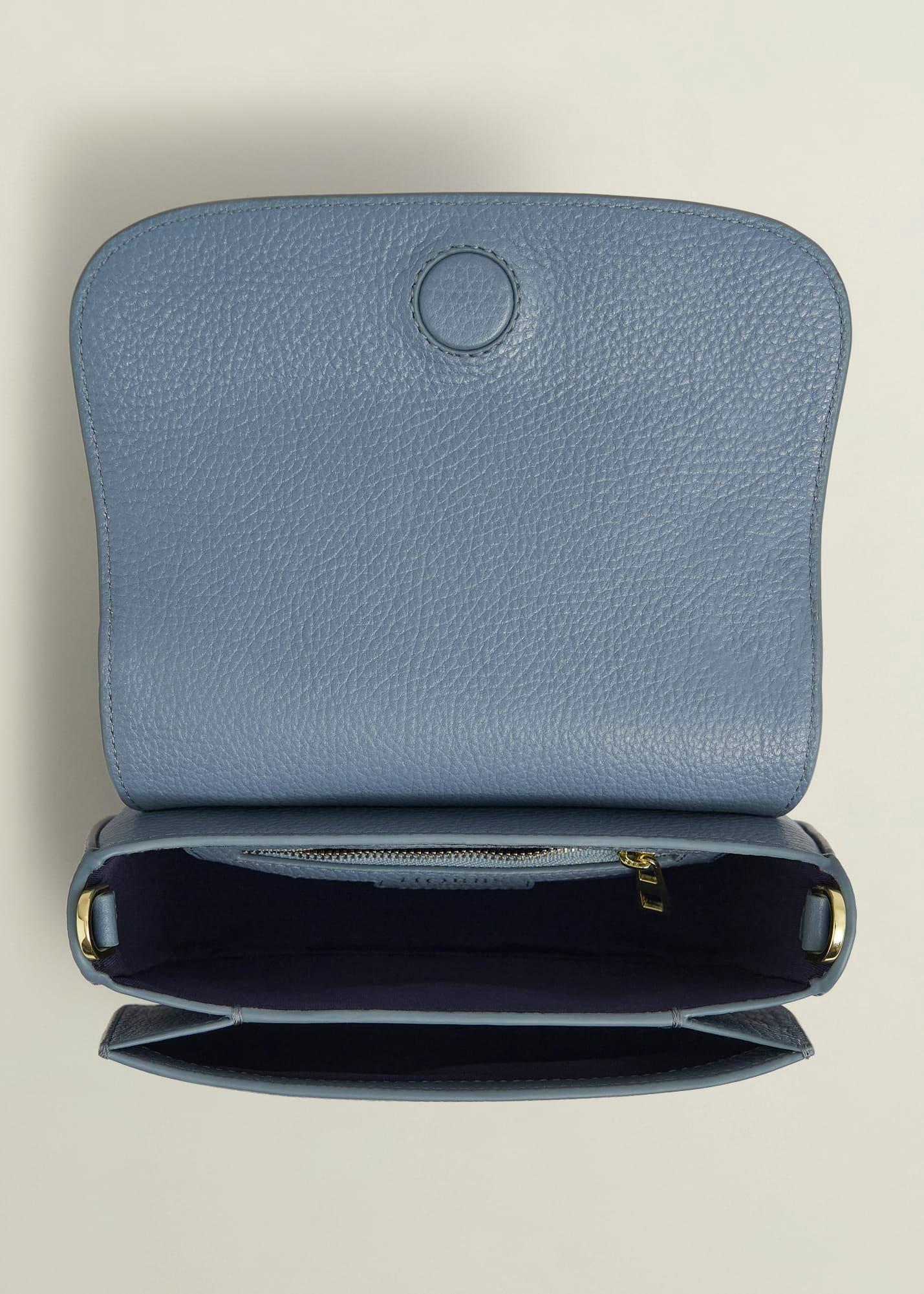 Berwick Leather Crossbody Bag, Cornflower Blue, hi-res