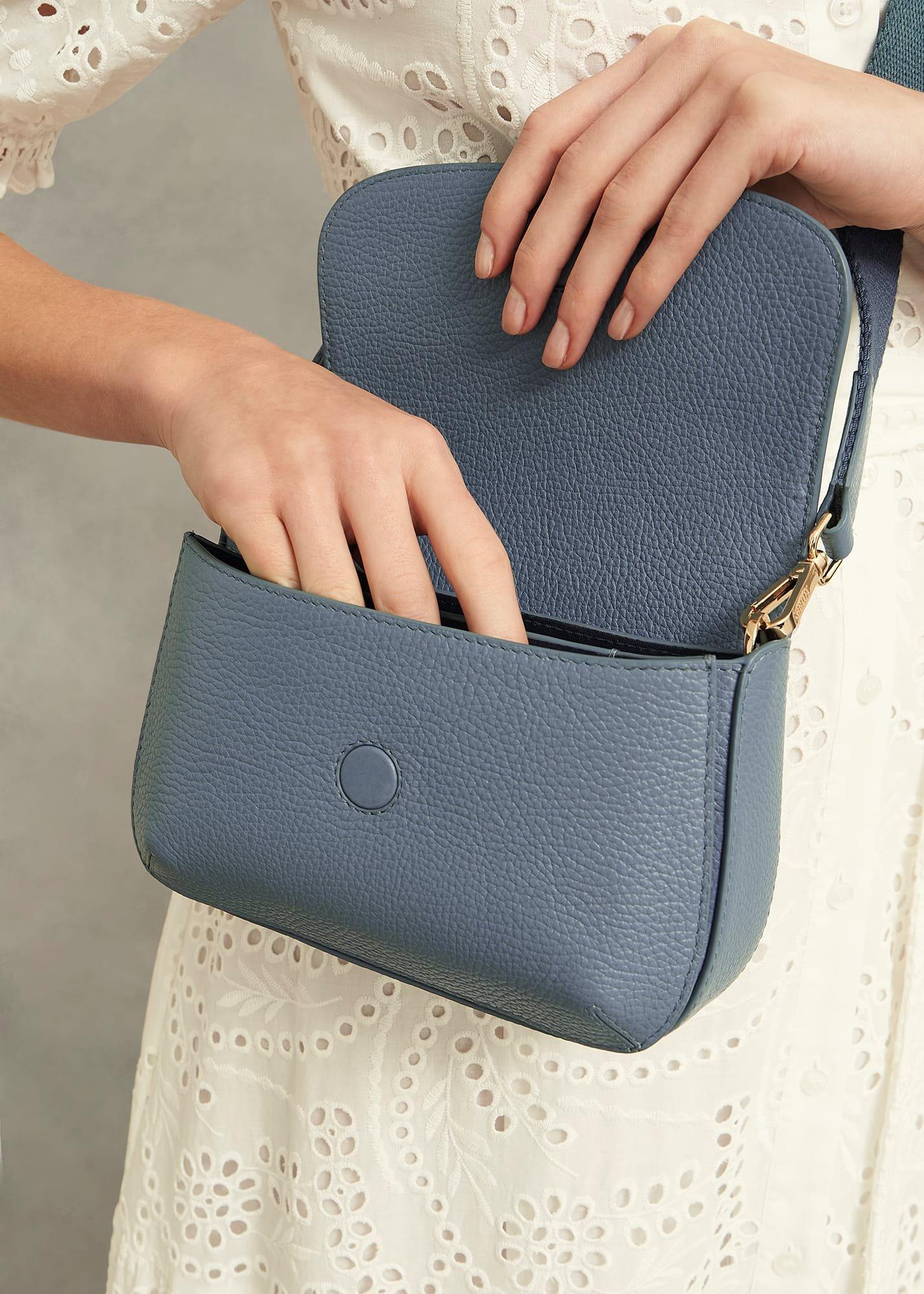 Berwick Leather Crossbody Bag, Cornflower Blue, hi-res