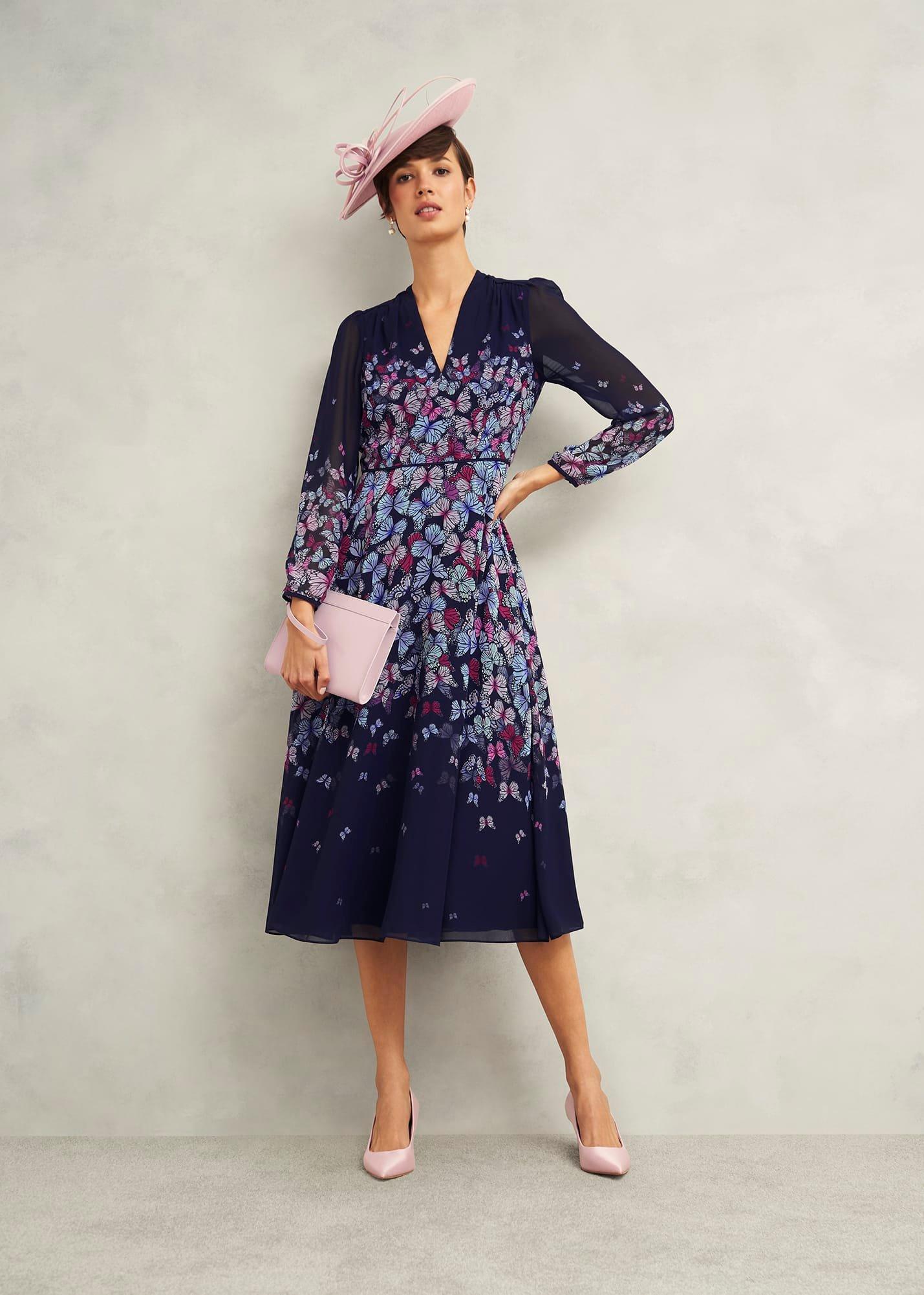 Catherine Leather Wristlet, Dusky Pink, hi-res