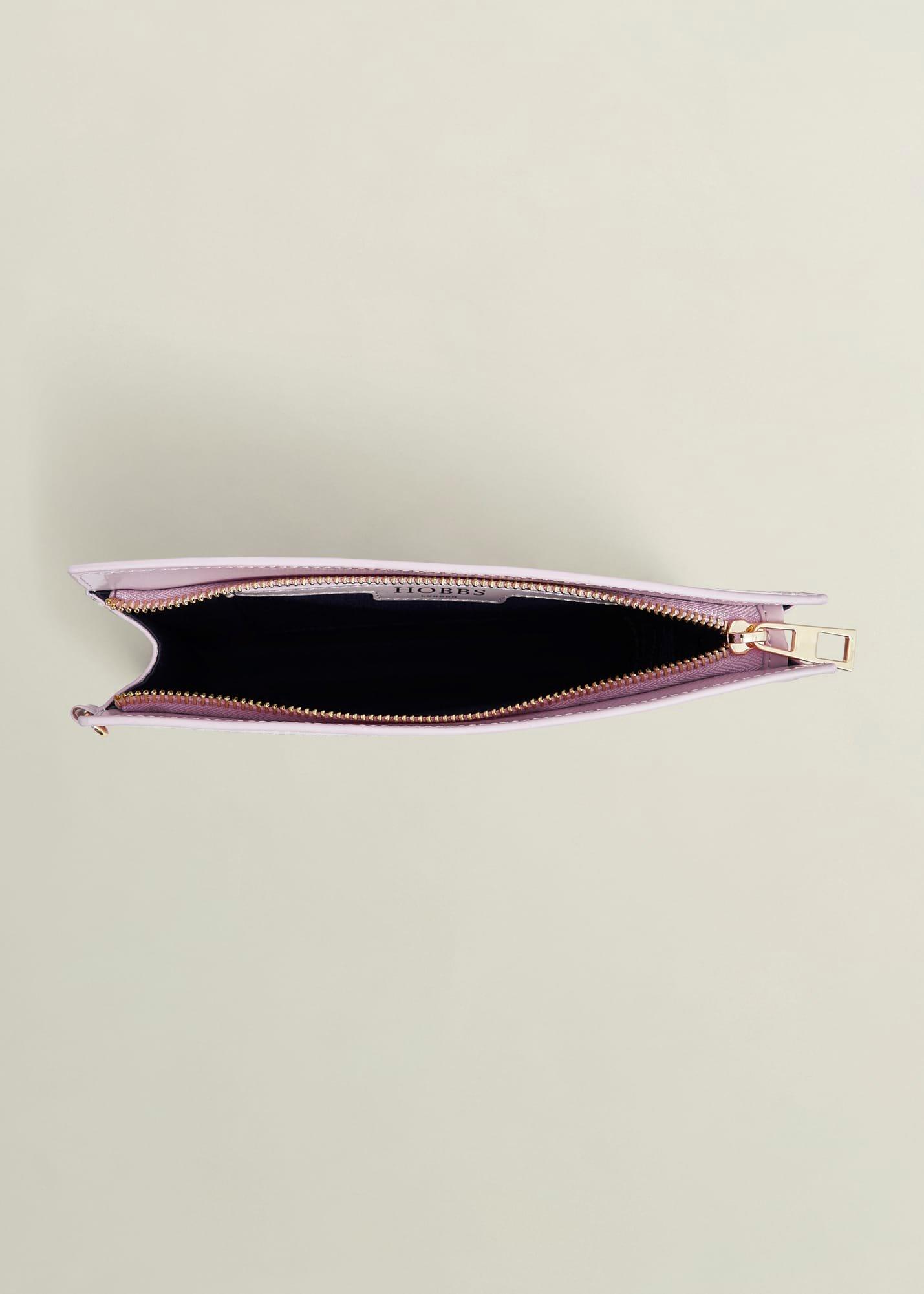 Catherine Leather Wristlet, Dusky Pink, hi-res