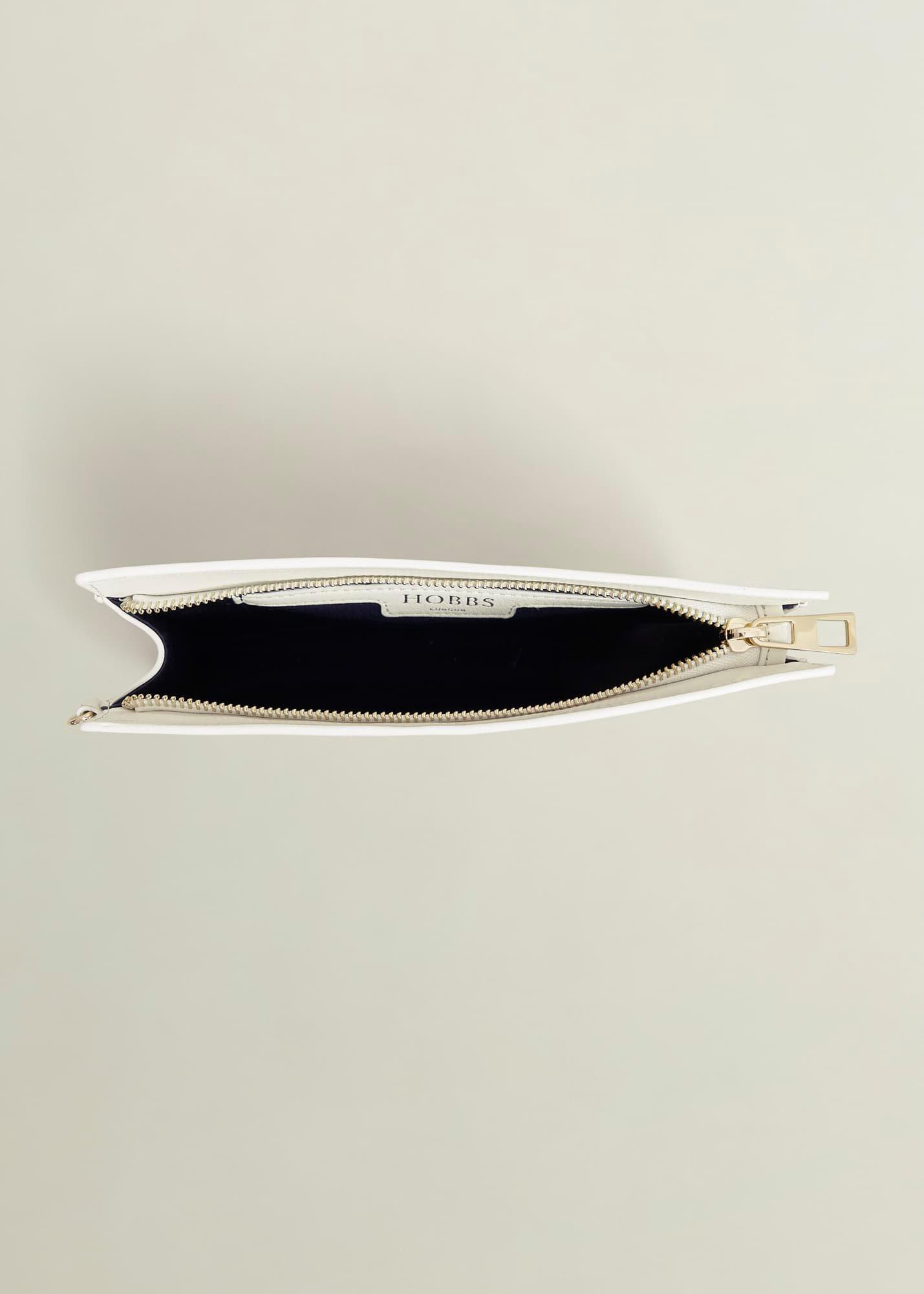 Catherine Leather Wristlet, Ivory, hi-res