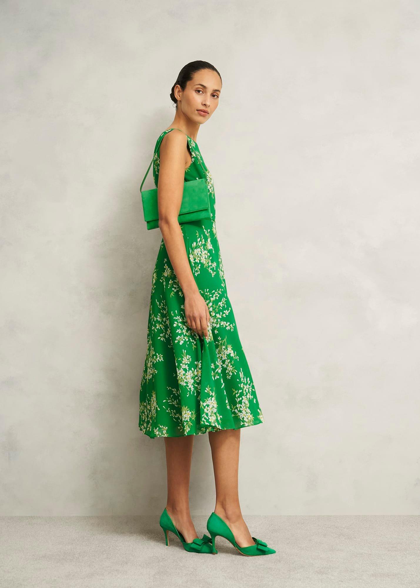 Renata Suede Clutch, Cilantro Green, hi-res