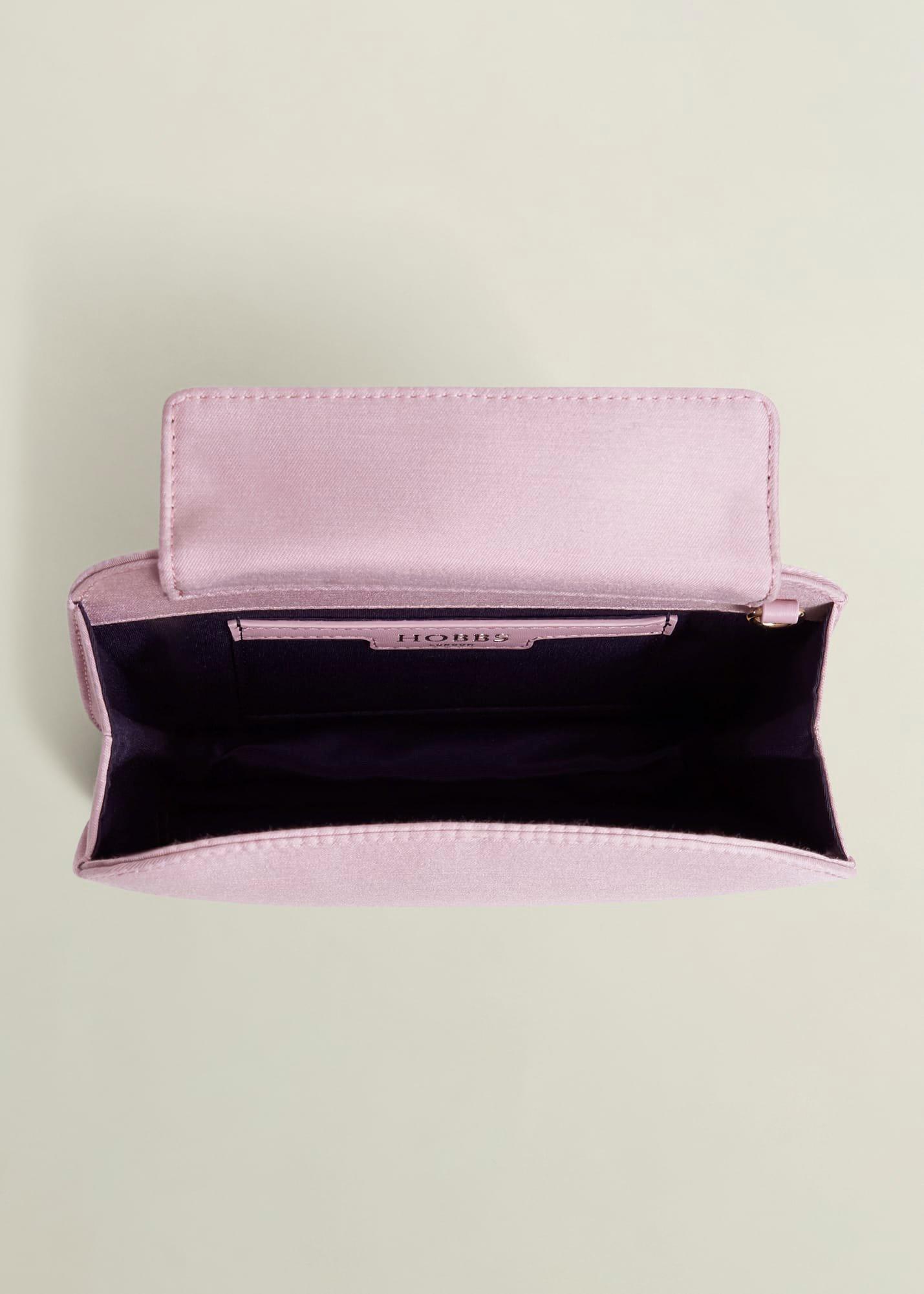 Milan Wool Silk Clutch Bag, Soft Petal Pink, hi-res