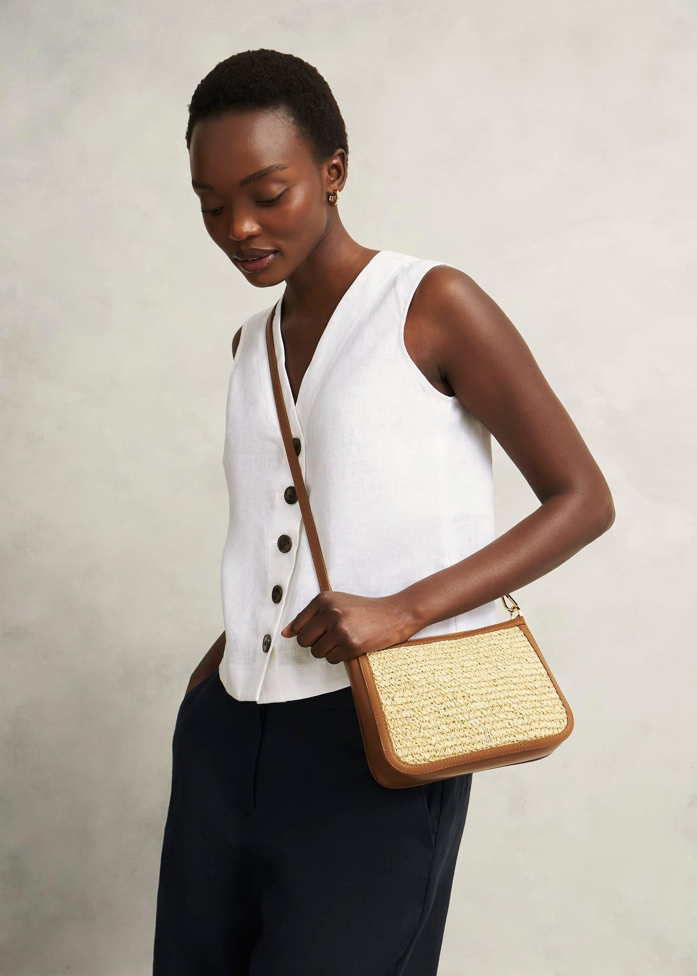 Briella Raffia Bag, Natural Tan, hi-res