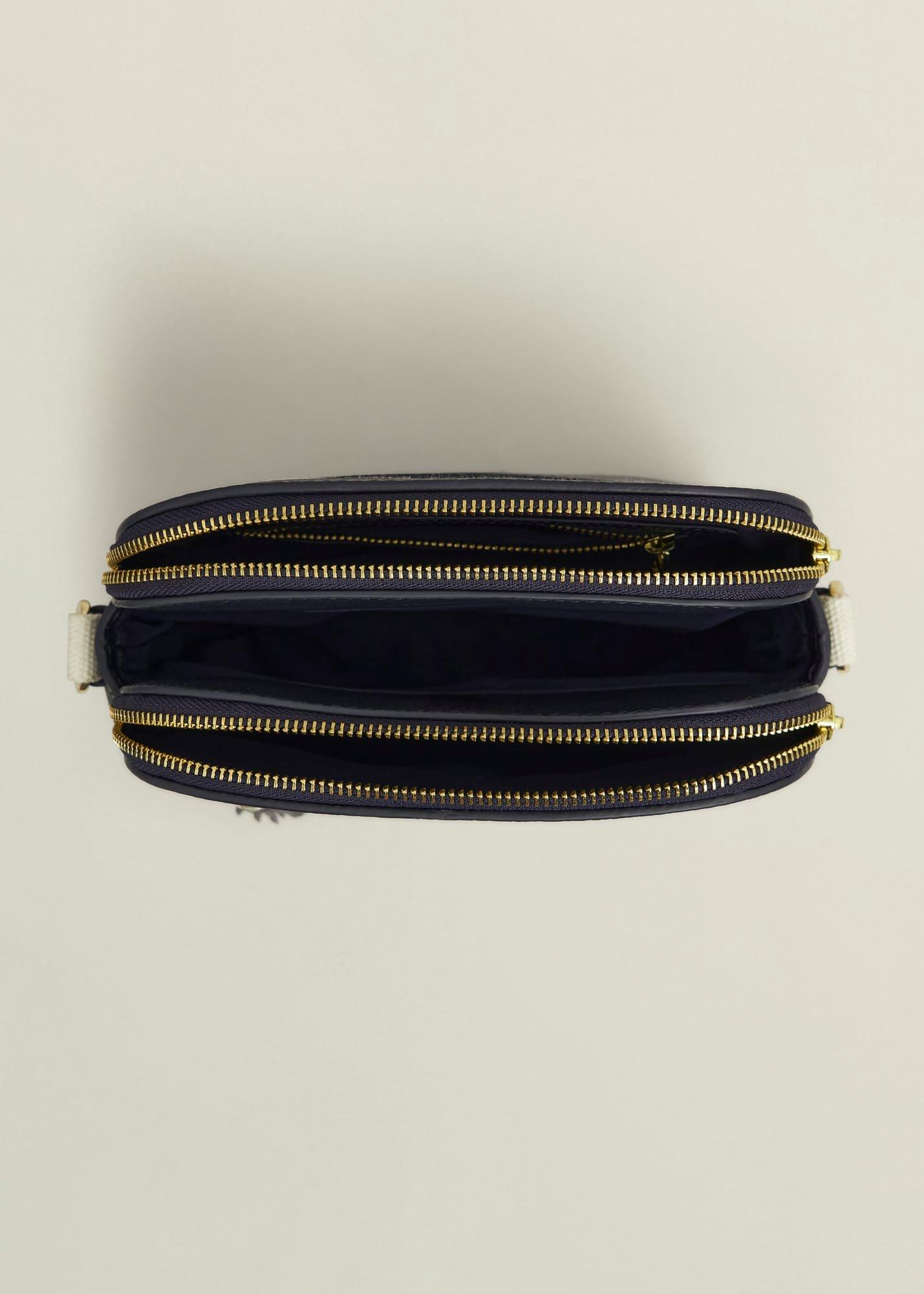 Carlton Canvas Crossbody Bag, Natural Navy, hi-res