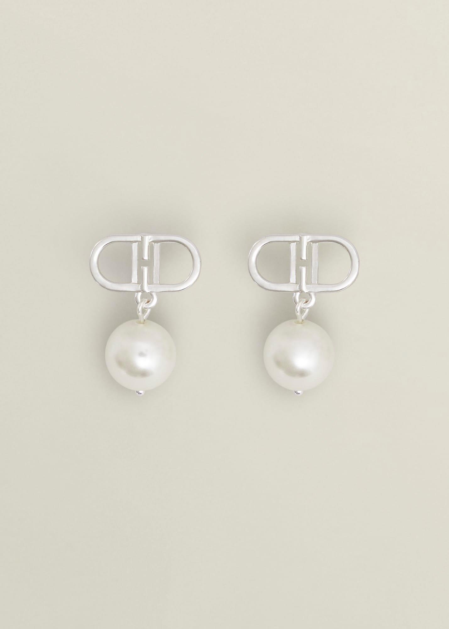 Bette  Silver Plated Earrings, Silver, hi-res