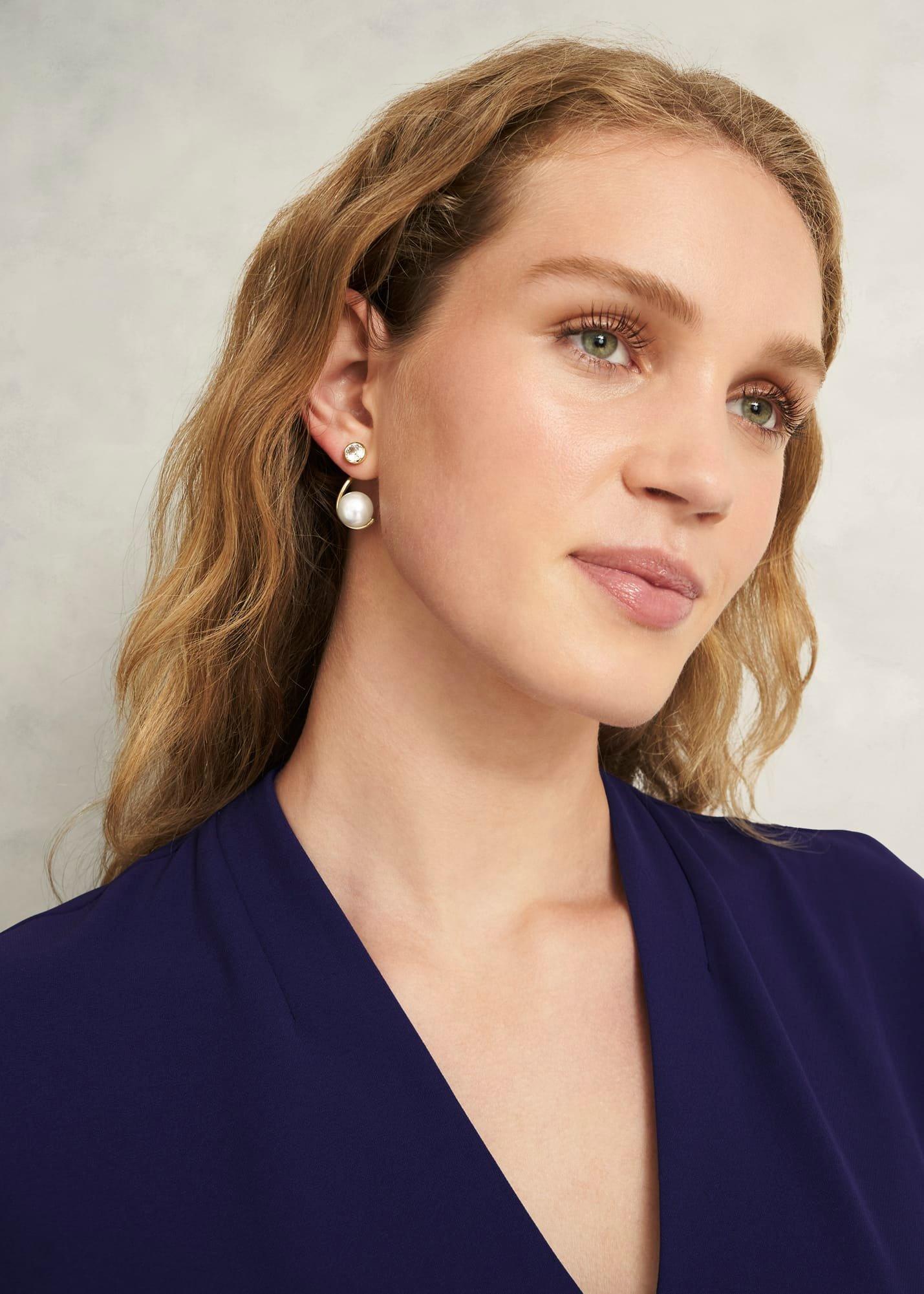 Robyn Glass Earrings, Gold, hi-res