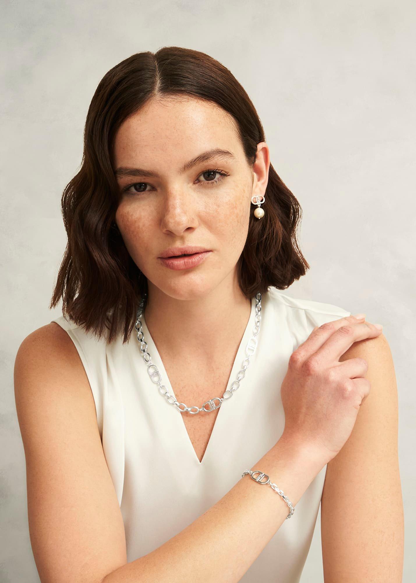 Bette Chain Silver Plated Necklace, Silver, hi-res