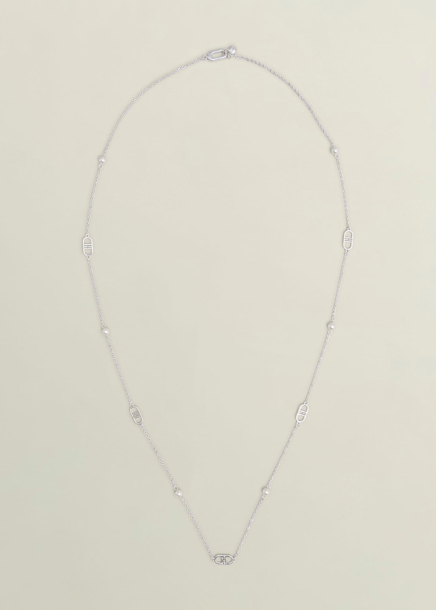 Bette Long  Silver Plated Necklace