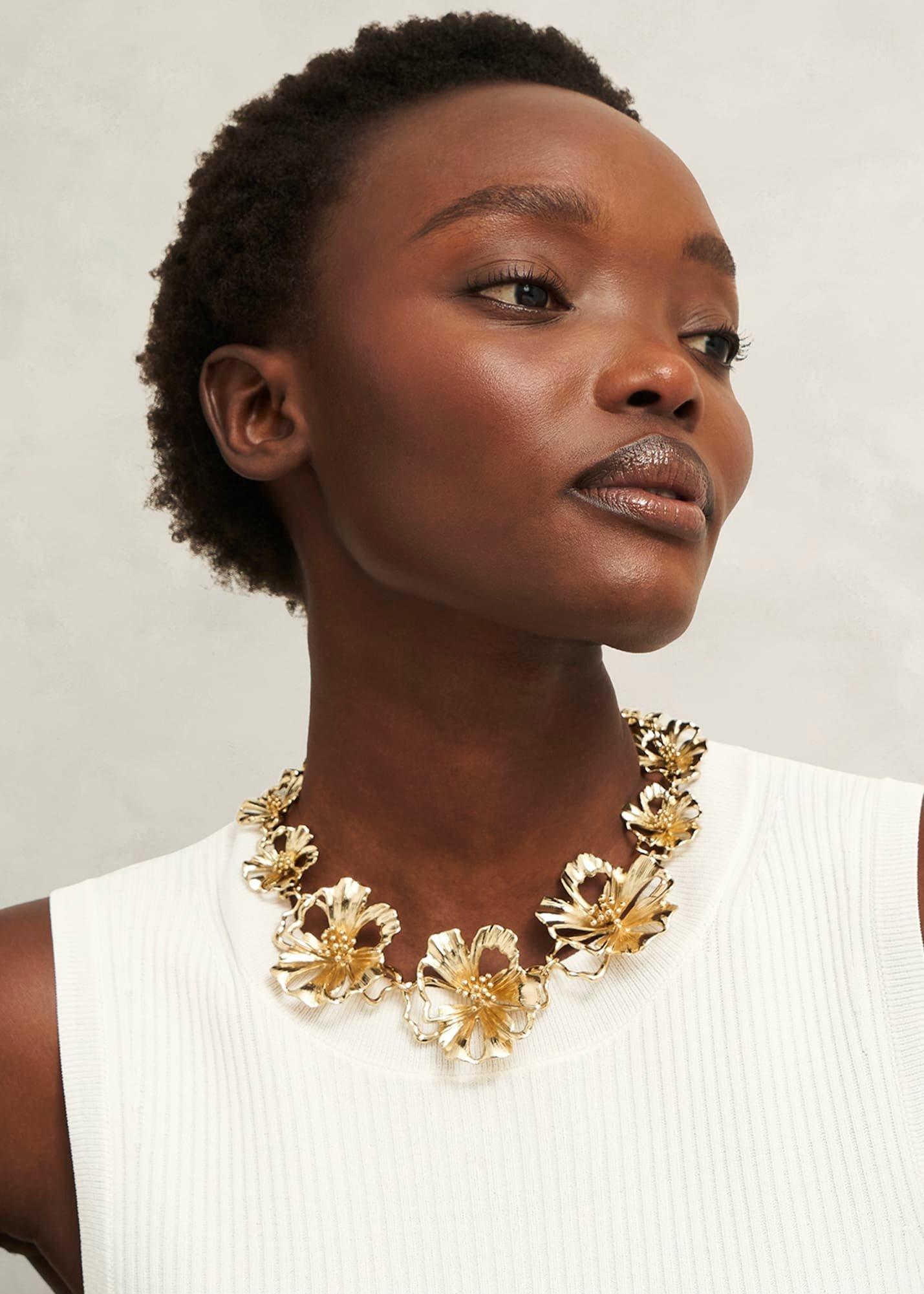 Samira Necklace, Gold, hi-res