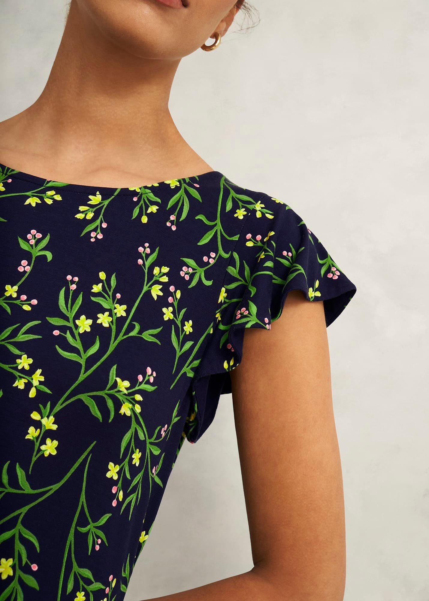 Nessie Printed Top, Navy Multi, hi-res