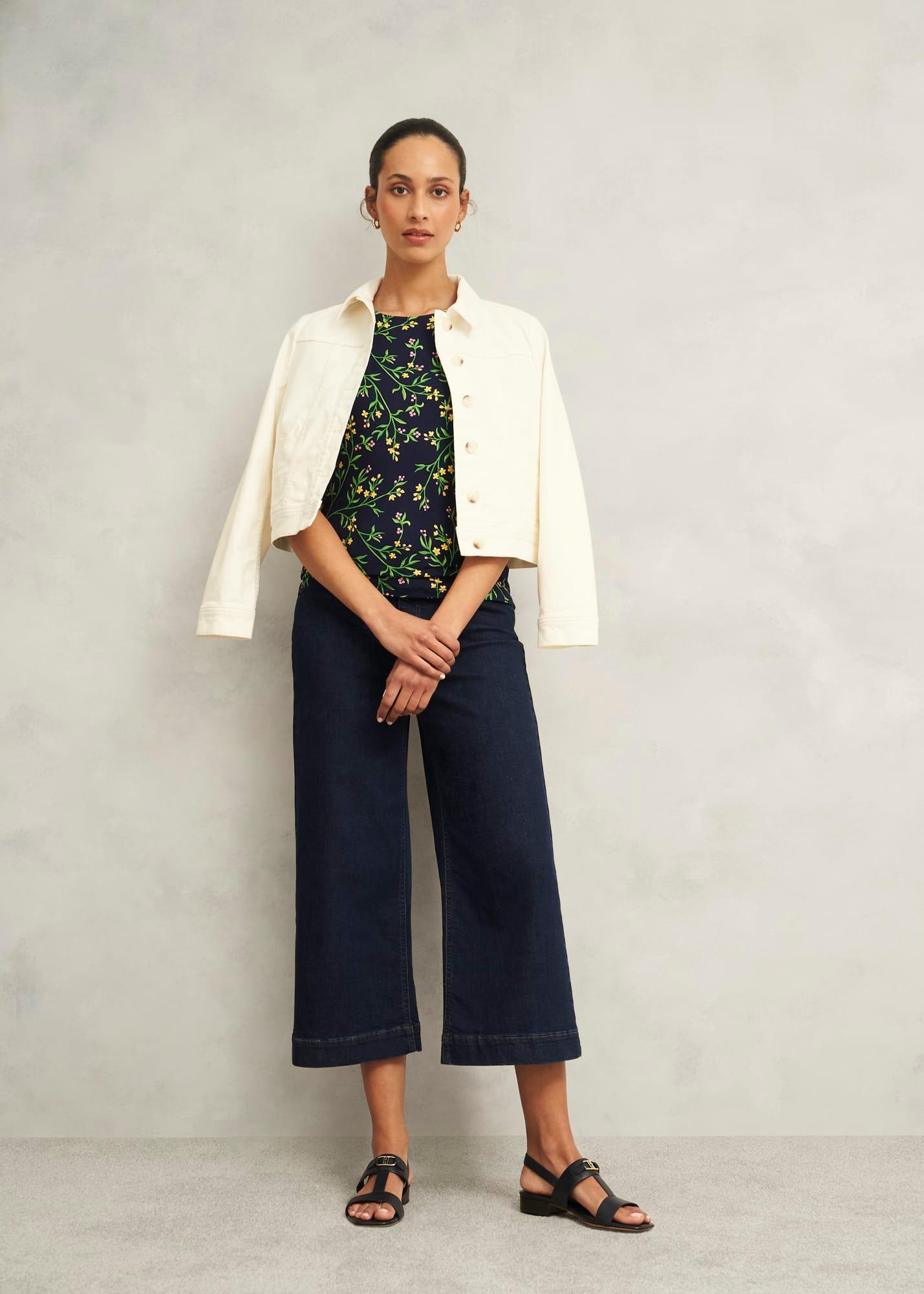 Nessie Printed Top, Navy Multi, hi-res