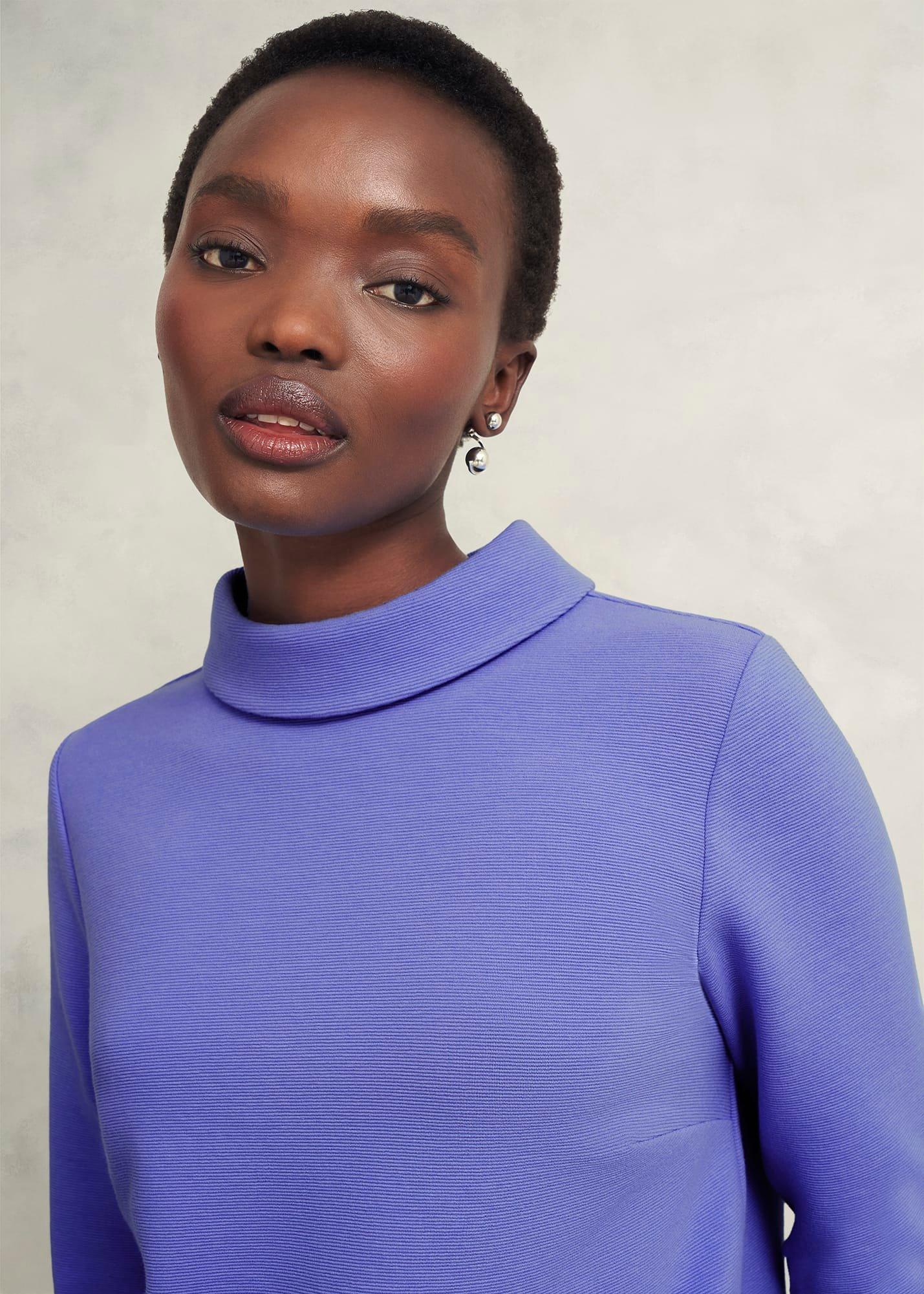 Tali Textured Top , Deep Sky Blue, hi-res