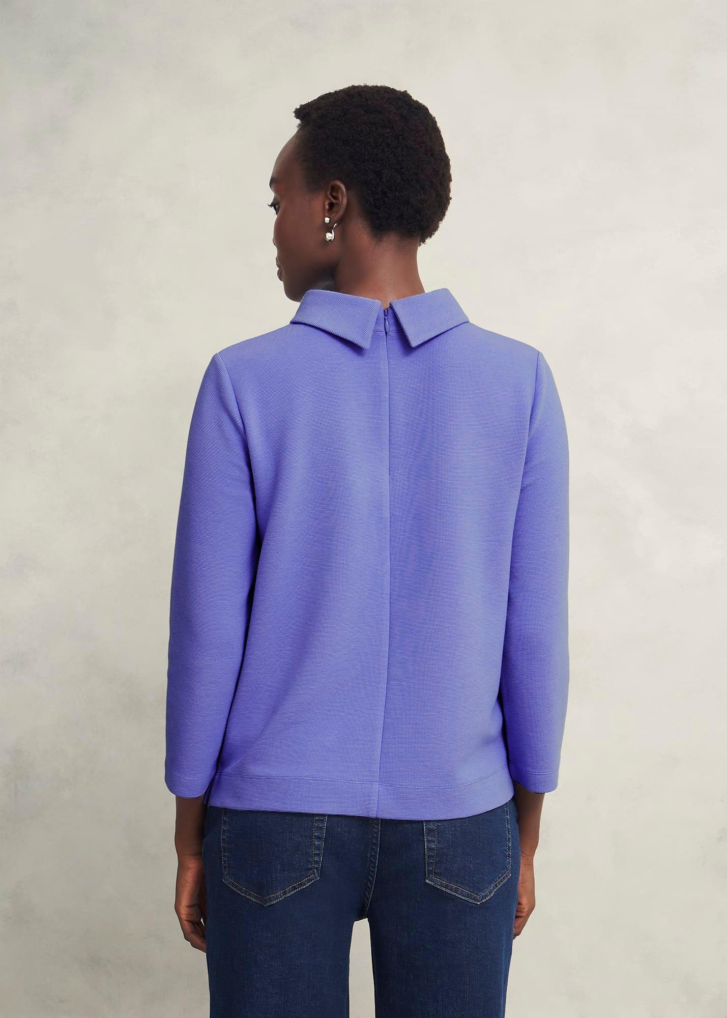 Tali Textured Top , Deep Sky Blue, hi-res