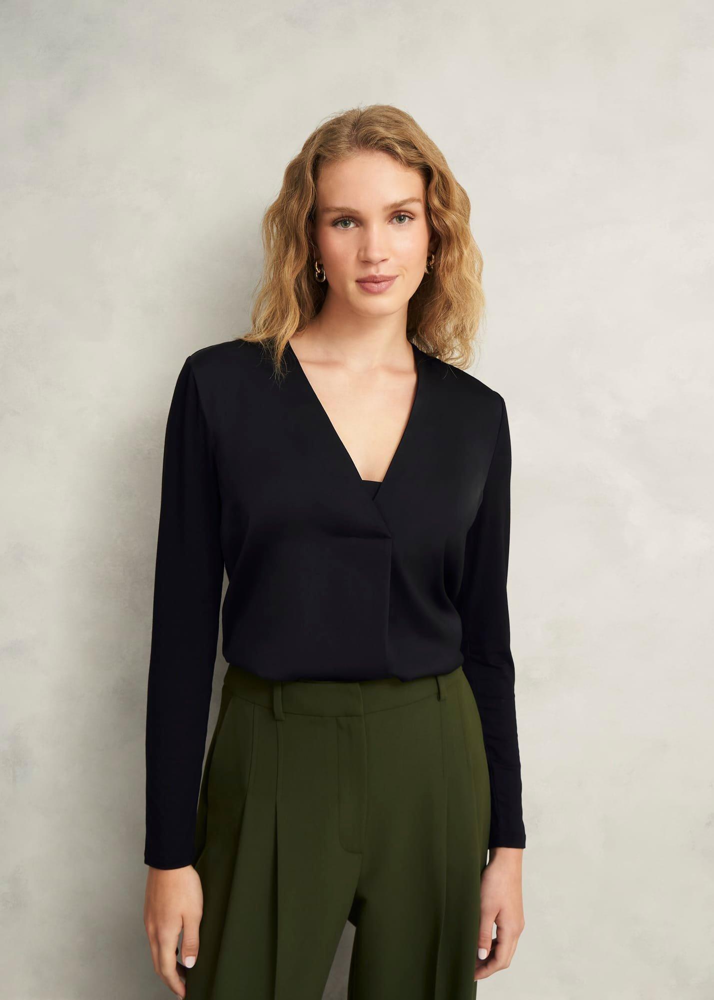 Danika Blouse, Hobbs Black, hi-res