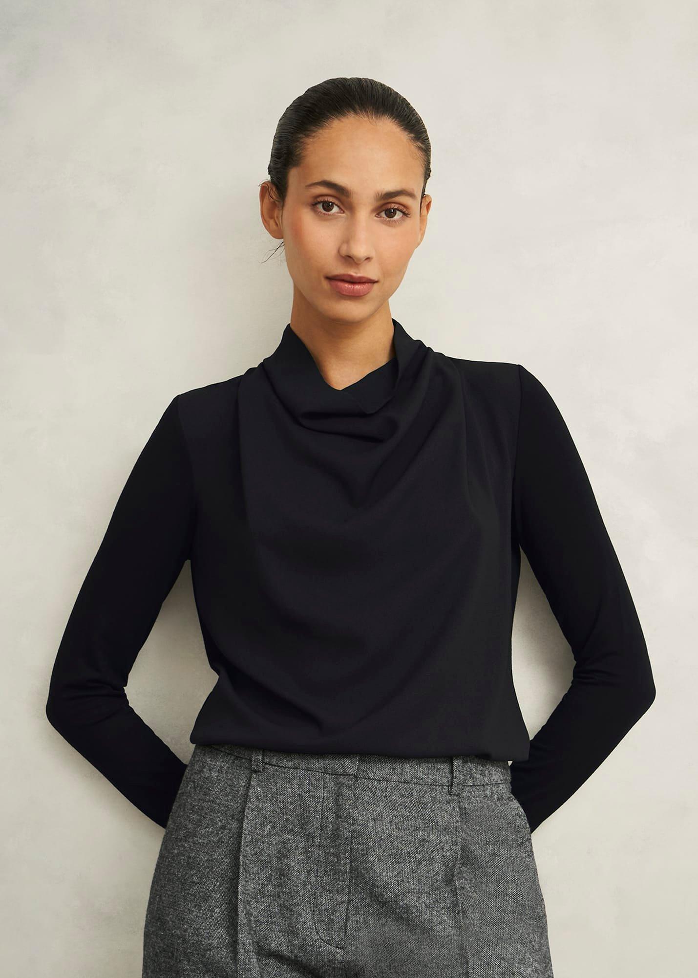 Arielle Blouse, Hobbs Black, hi-res