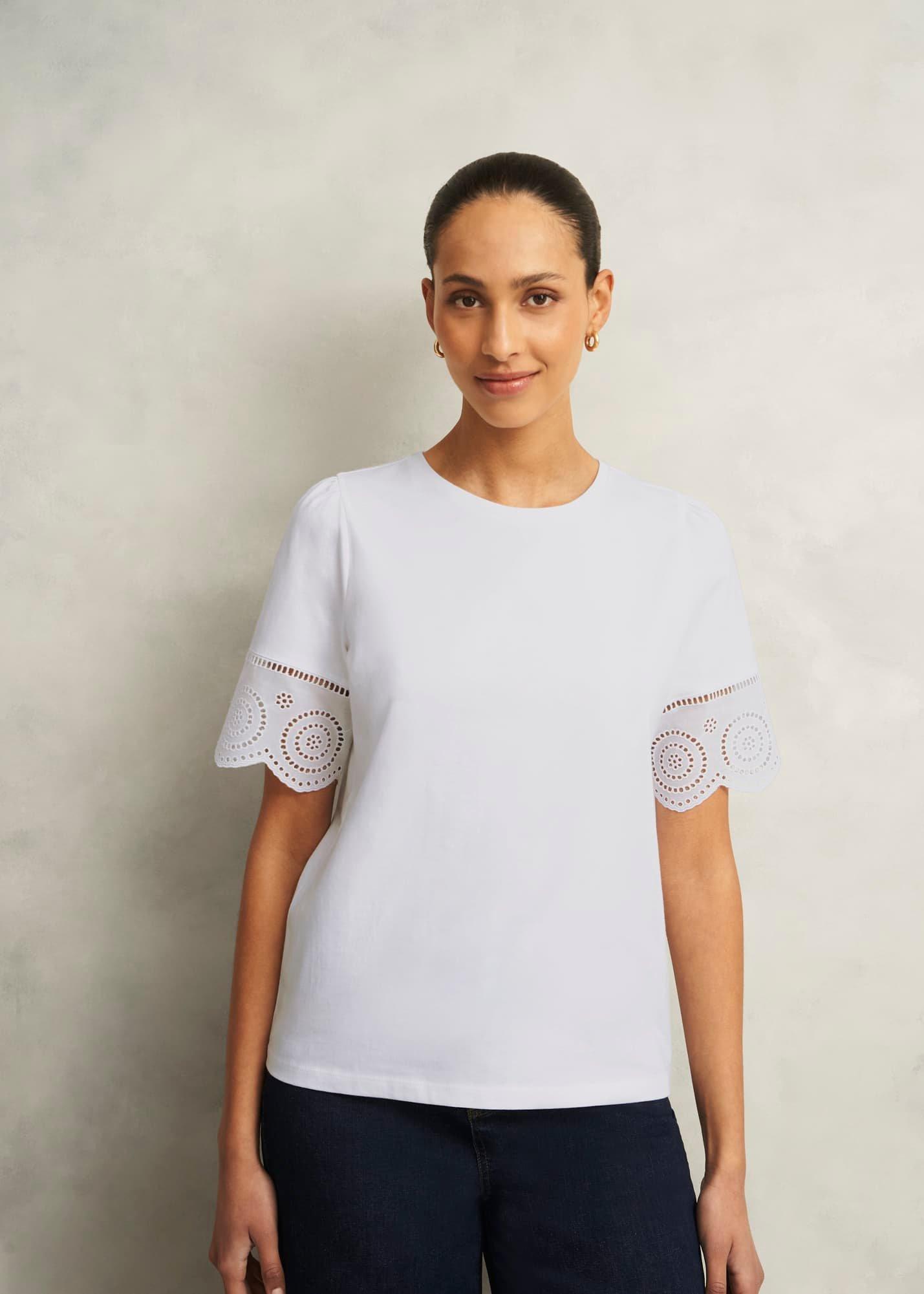 Sandra Cotton Broderie Top
