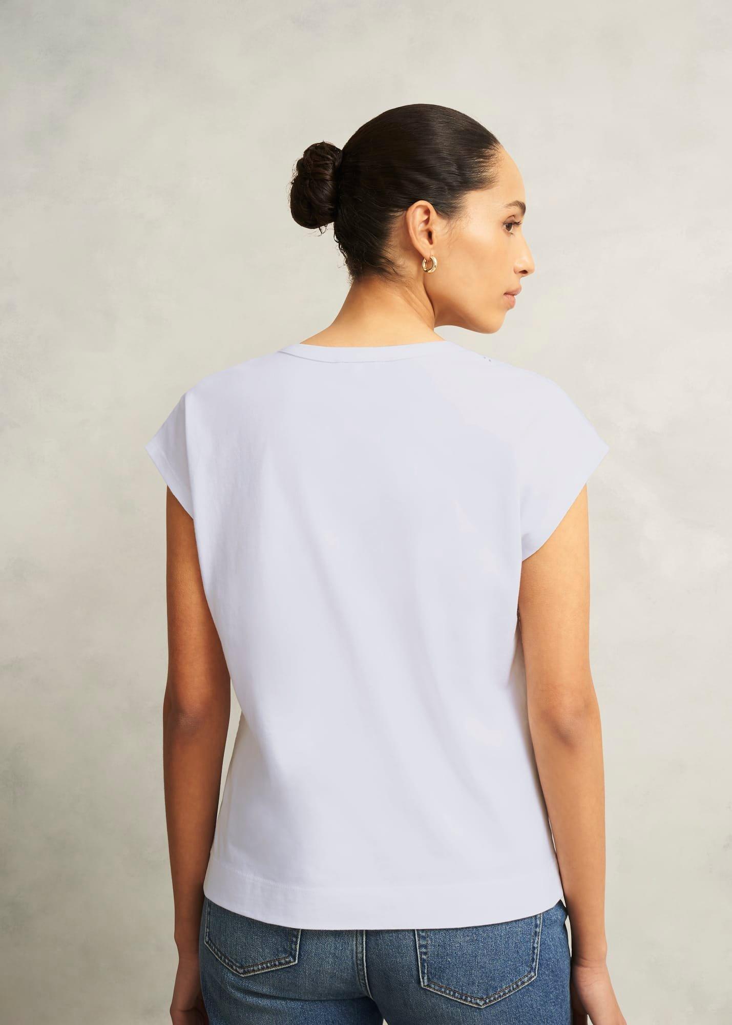 Joanna Broderie Top, Hobbs White, hi-res
