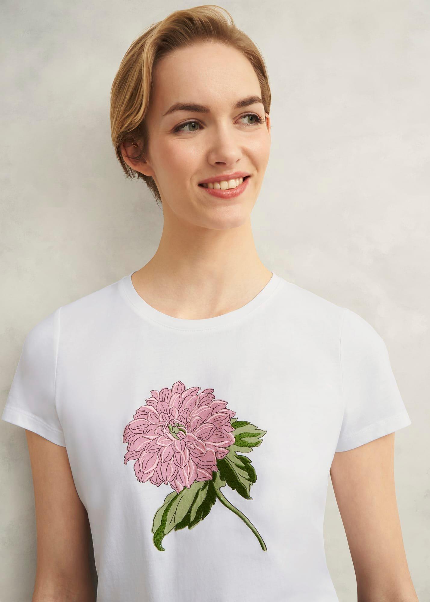 Pixie Embroidered T-Shirt, White Pink, hi-res