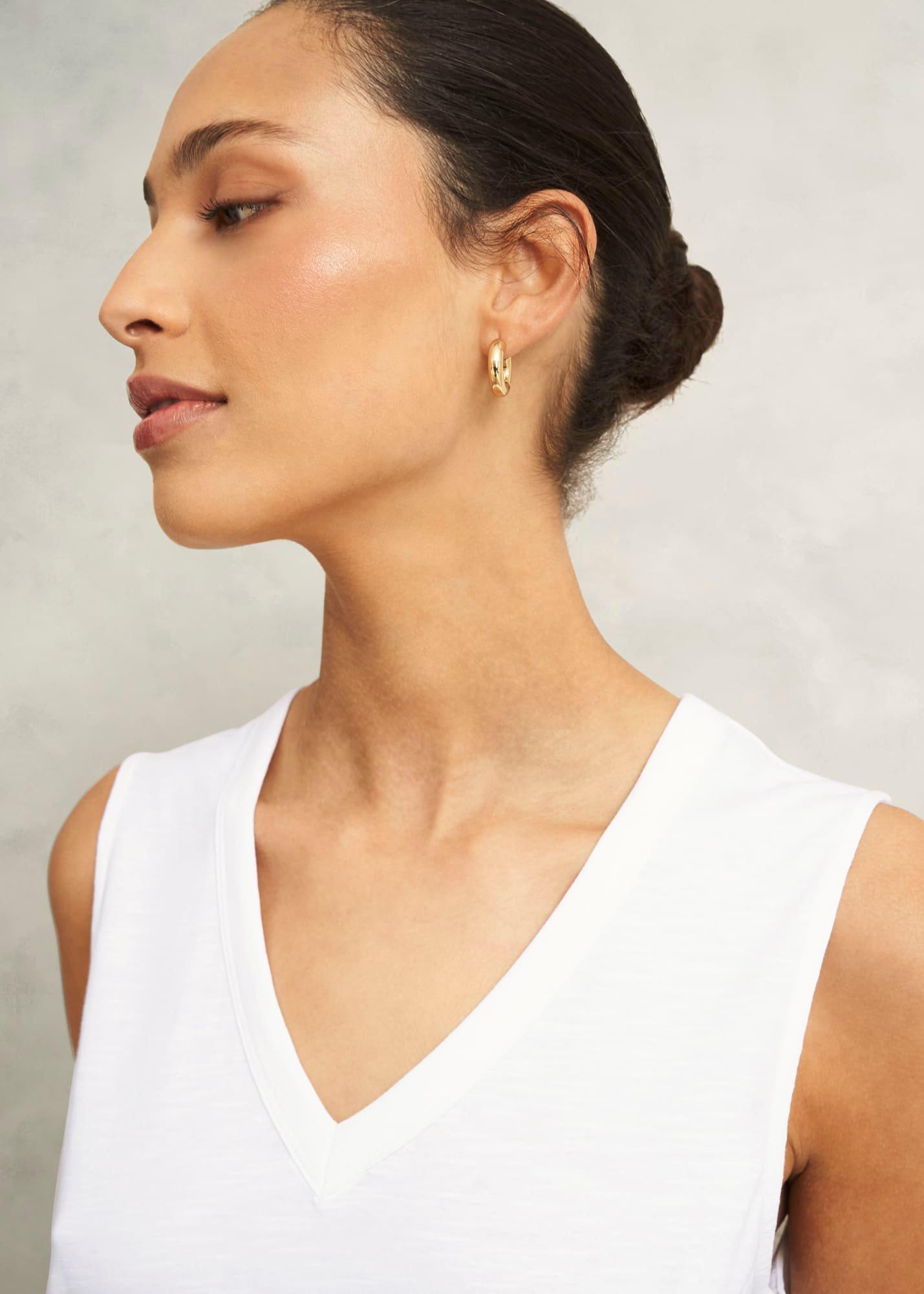 Lilla Cotton Slub Tank, White, hi-res