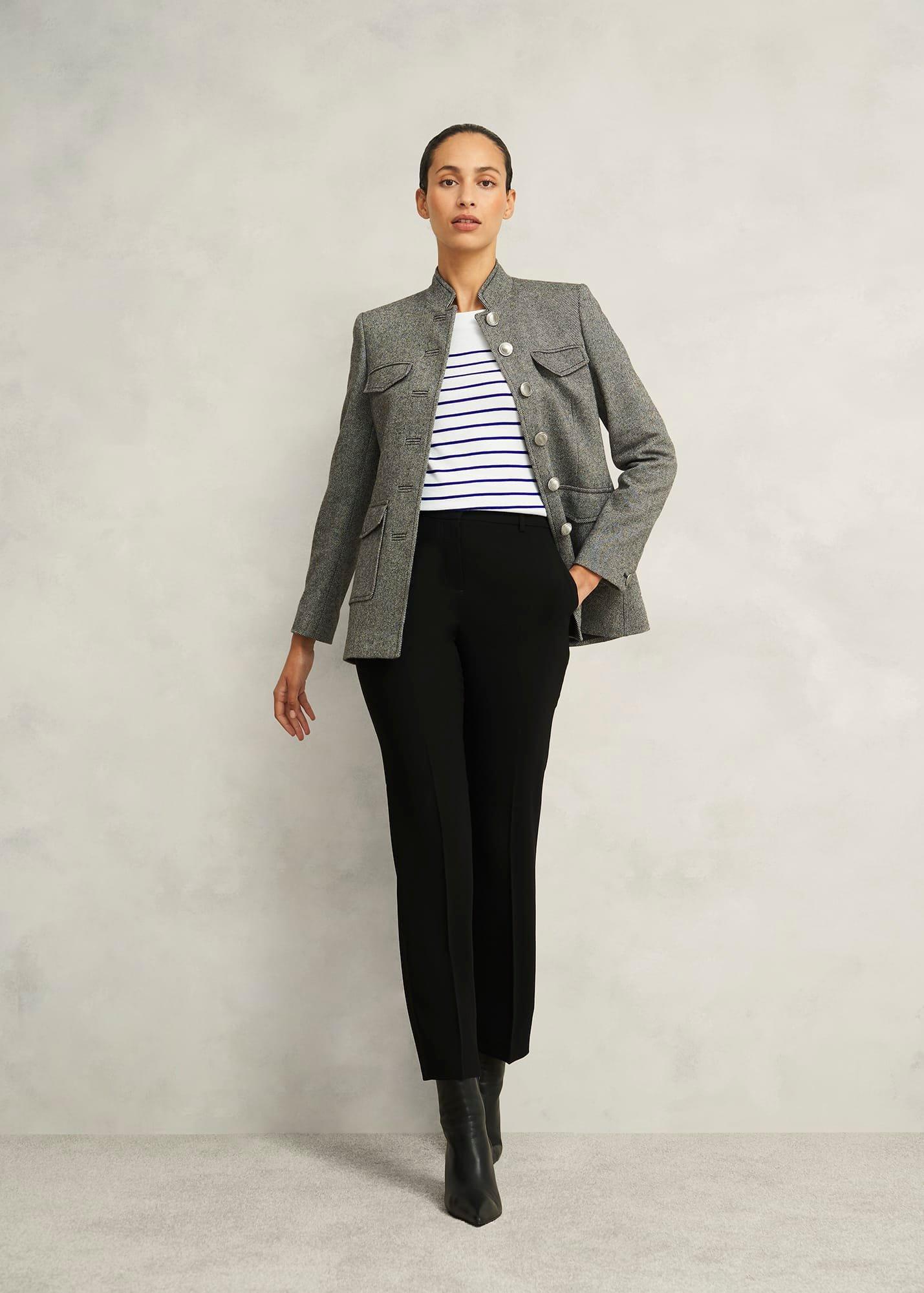 Constance Cotton Striped Top, White Blue, hi-res