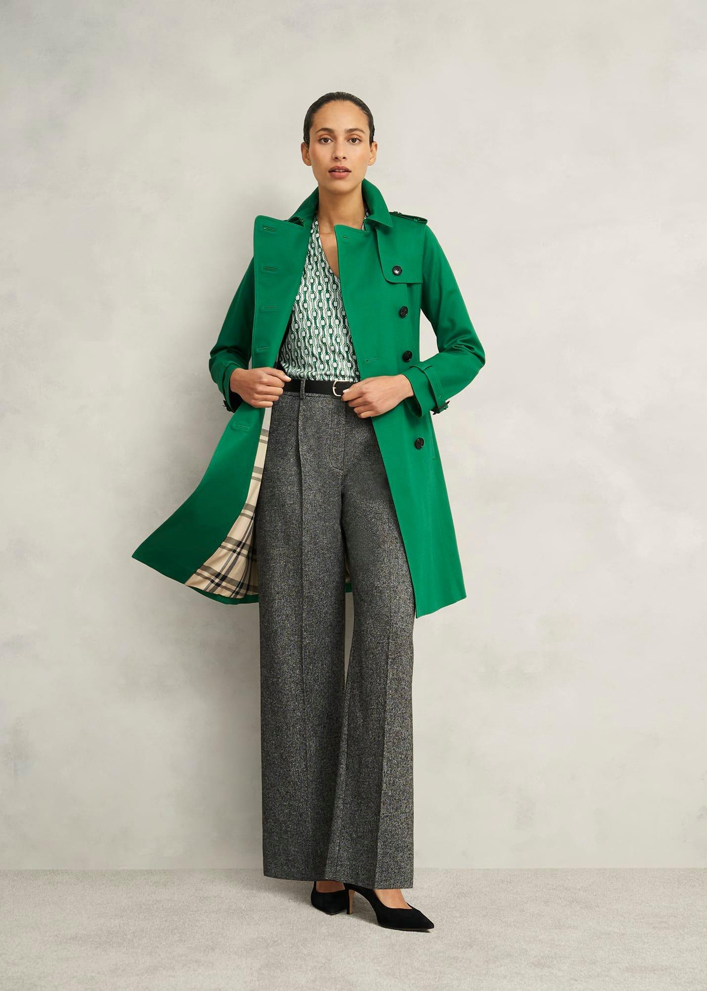 Aimee Printed Top, Green Ivory, hi-res