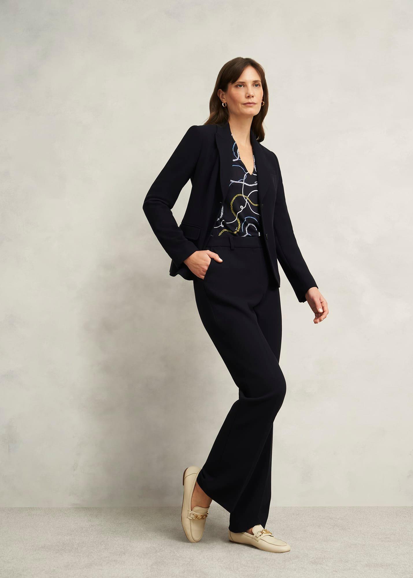 Aimee Printed Top, Navy Multi, hi-res