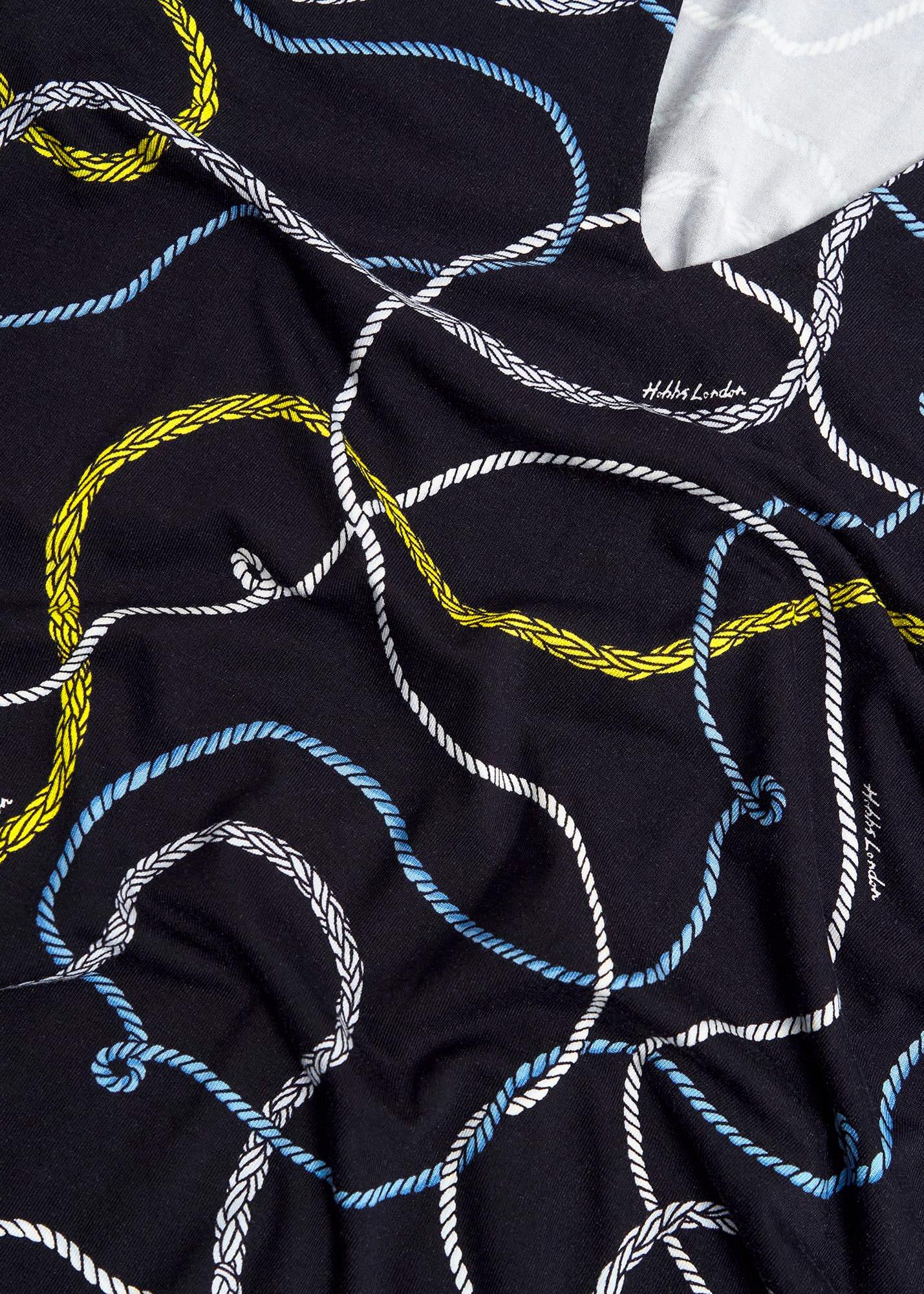 Aimee Printed Top, Navy Multi, hi-res