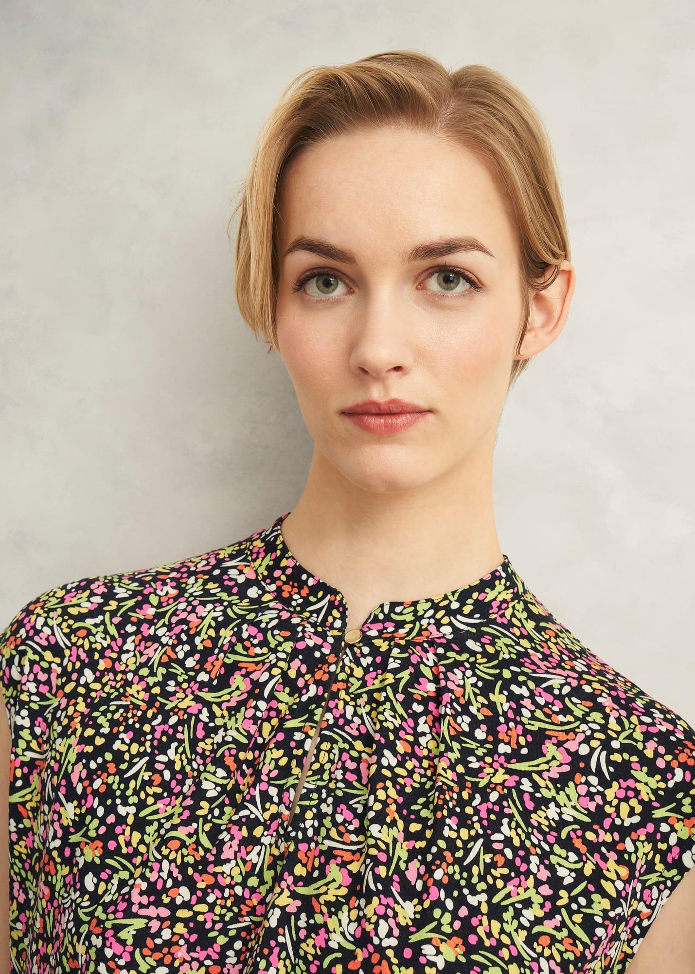 Maeve Printed Top, Navy Multi, hi-res