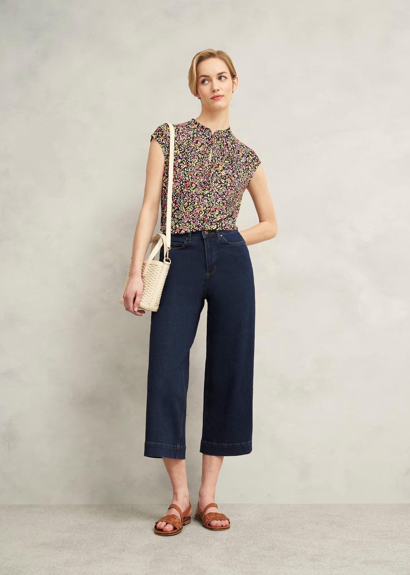 Maeve Printed Top, Navy Multi, hi-res