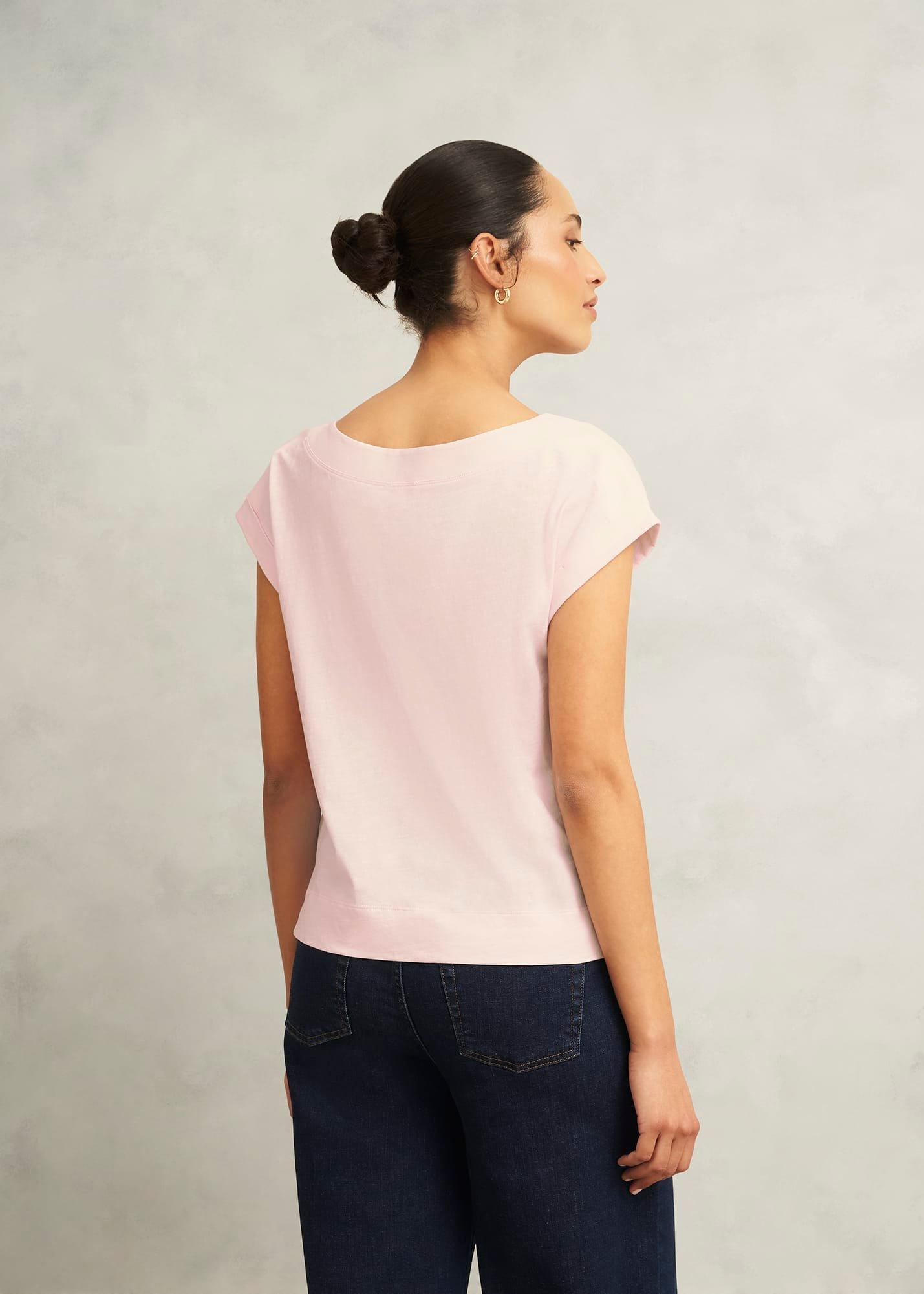 Alycia Cotton Slub T-Shirt, Pale Pink, hi-res