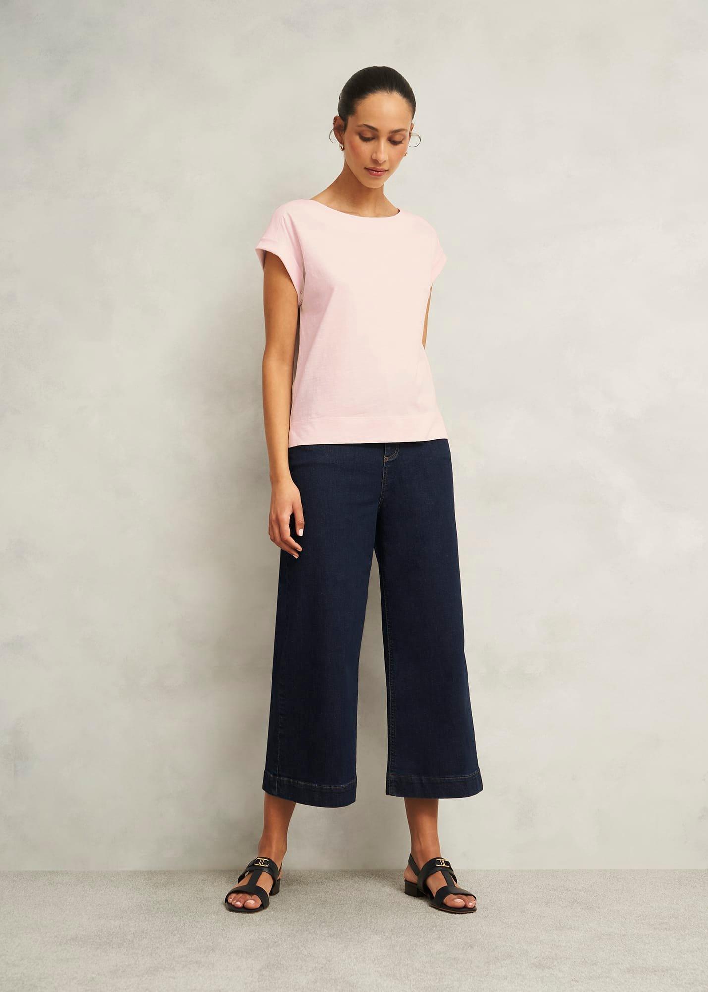 Alycia Cotton Slub T-Shirt, Pale Pink, hi-res