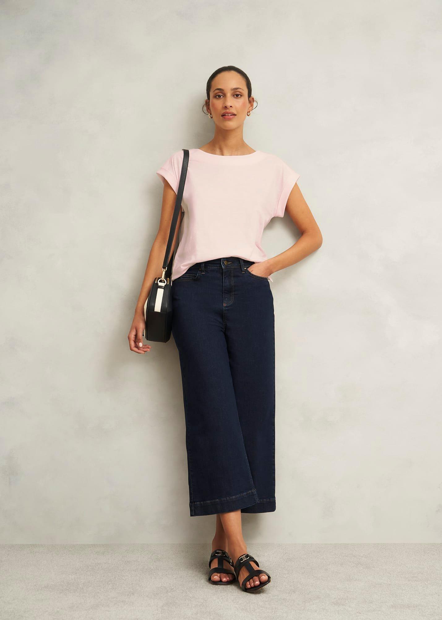 Alycia Cotton Slub T-Shirt, Pale Pink, hi-res