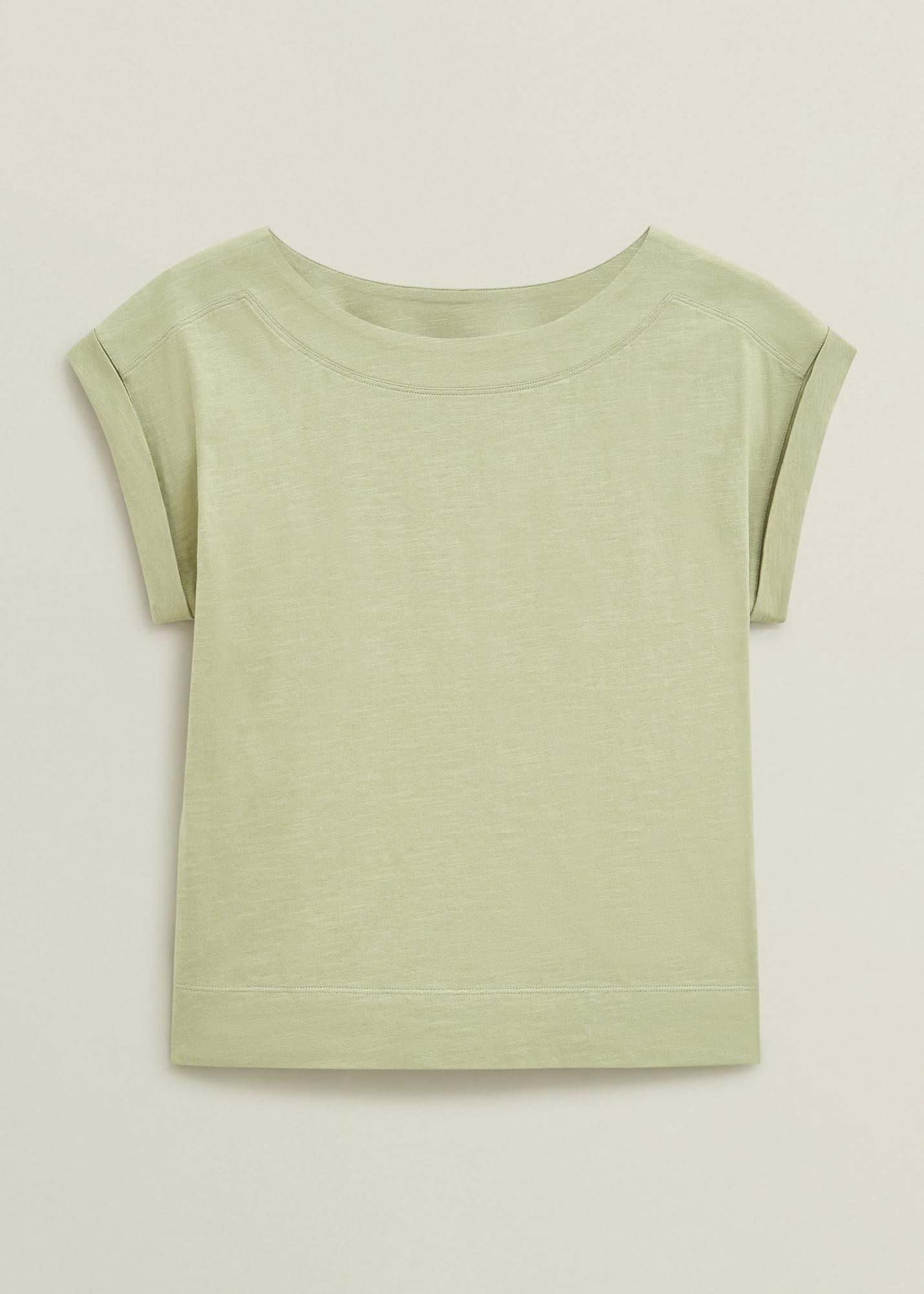 Alycia Cotton Slub T-Shirt, Pale Sage, hi-res