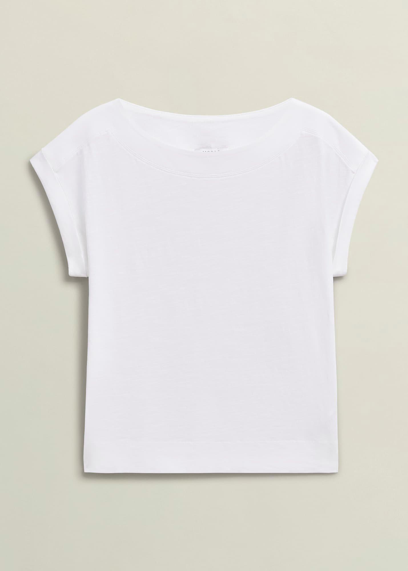 Alycia Cotton Slub T-Shirt, White, hi-res